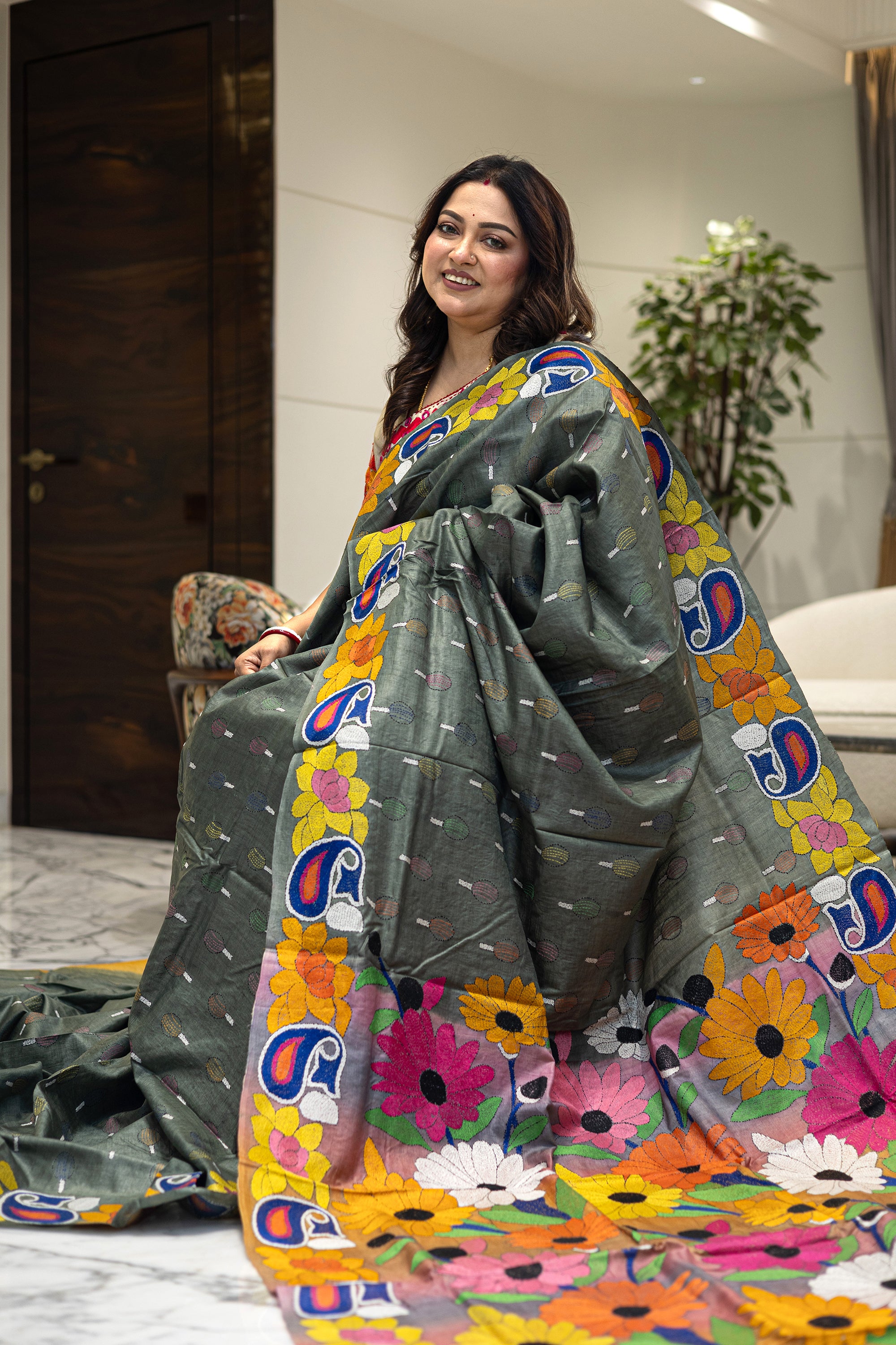 Tussar Hand Kantha