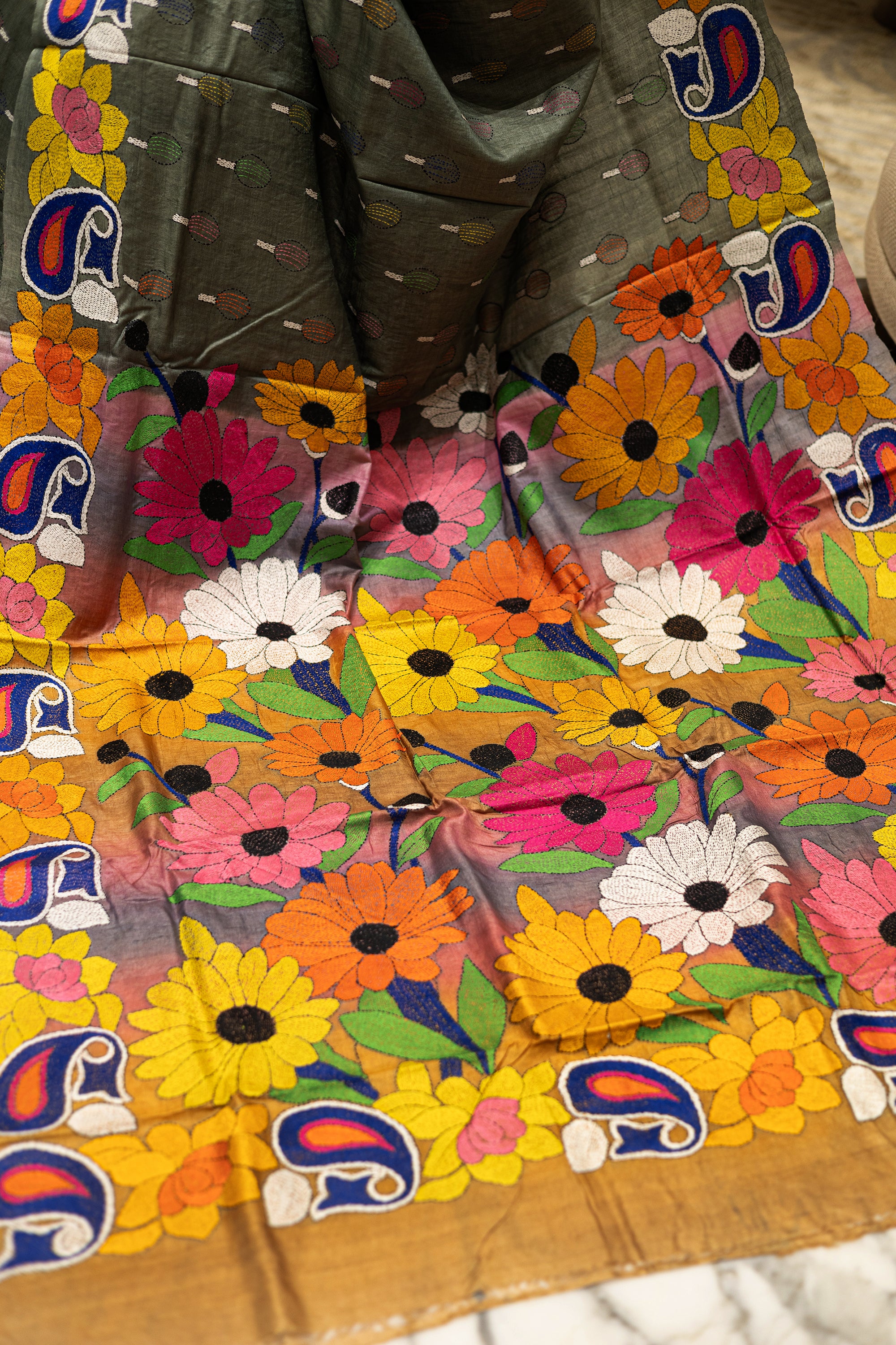 Tussar Hand Kantha