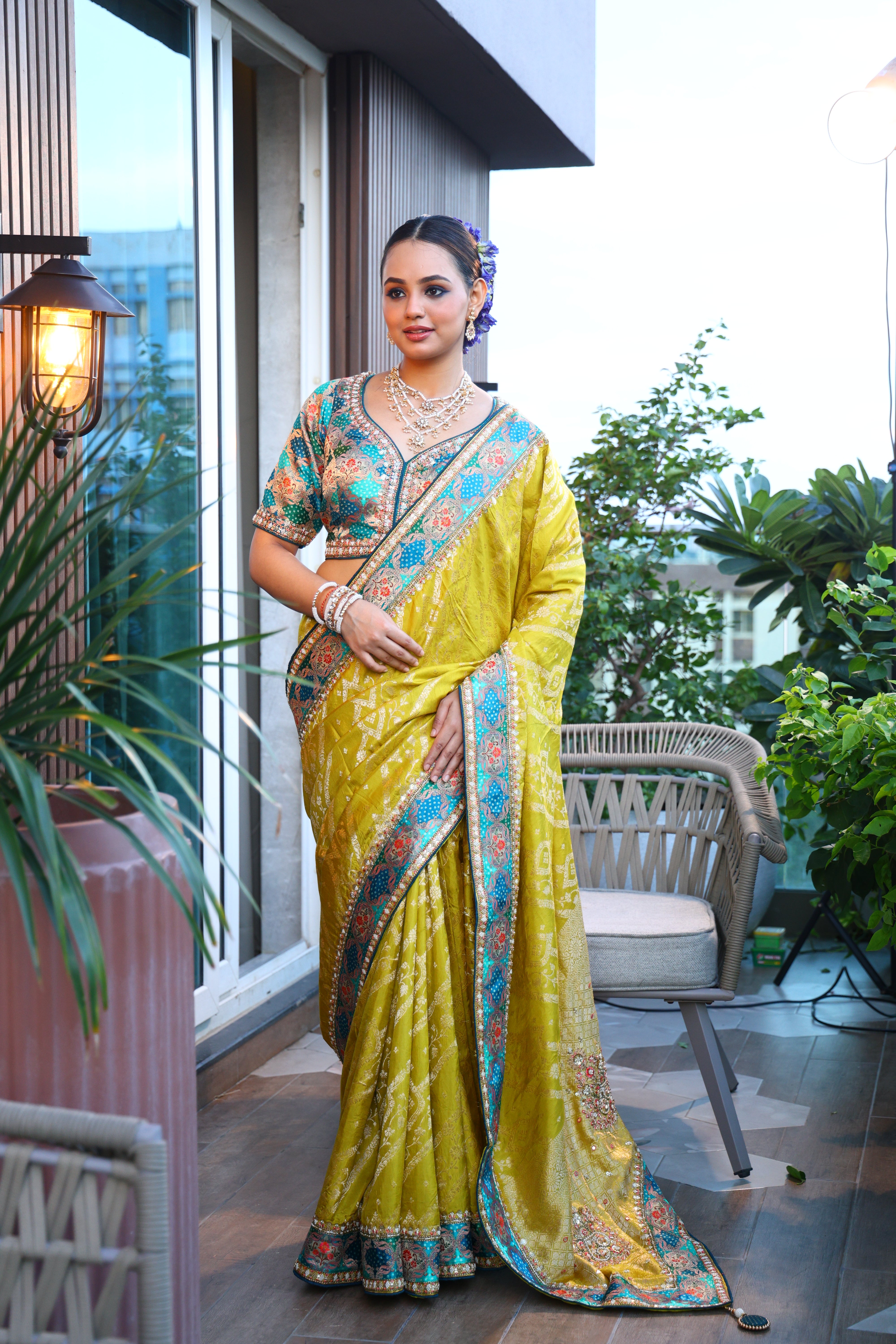 Kani  Silk With Cutdana Work