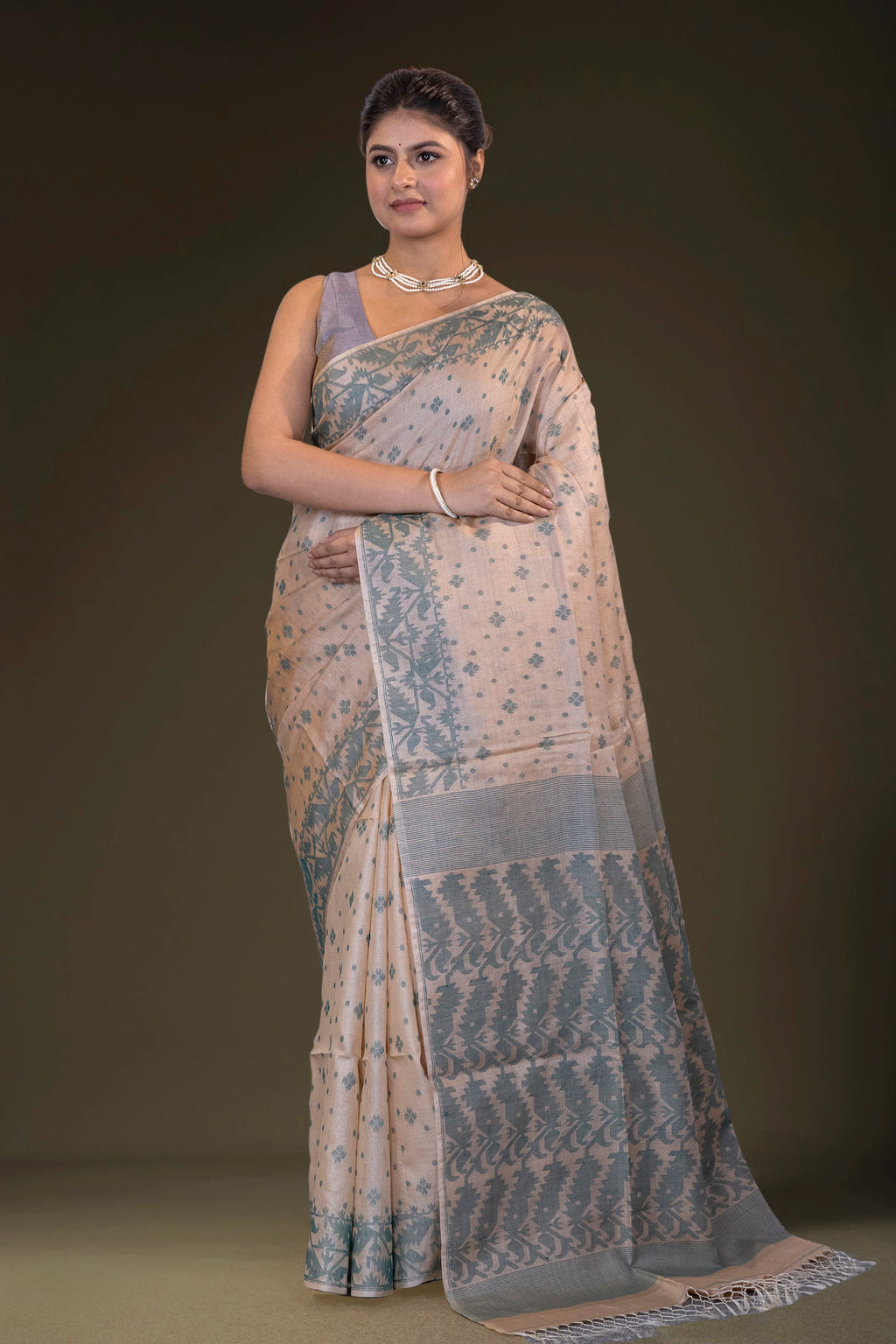 Tussar Jamdani