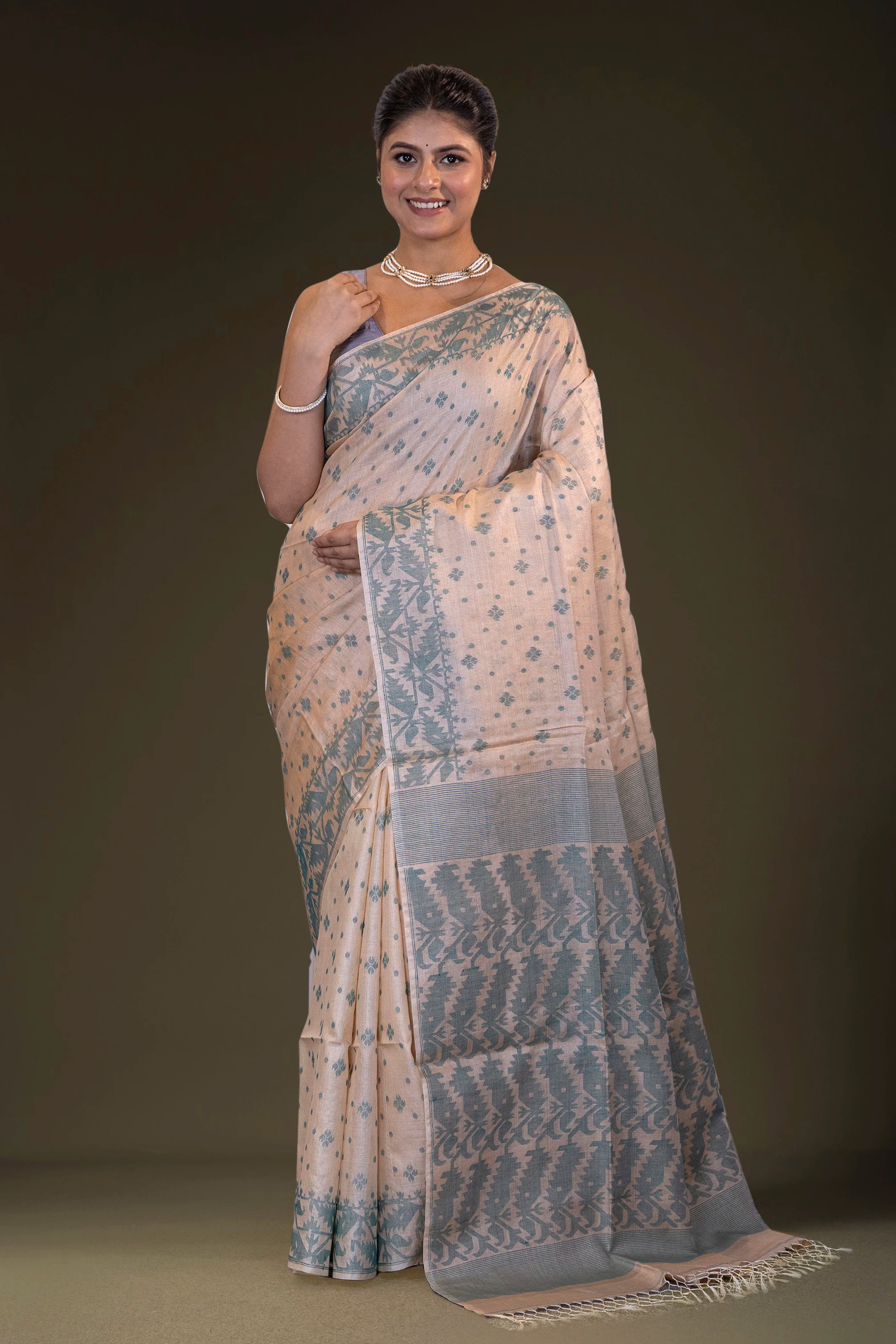 Tussar Jamdani