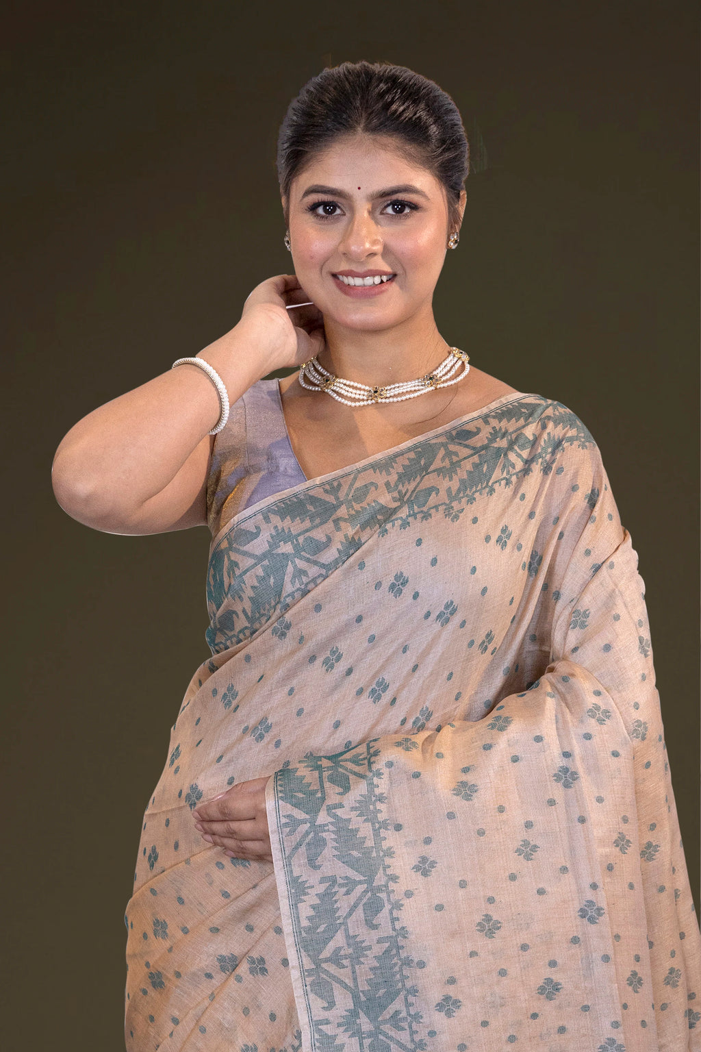 Tussar Jamdani