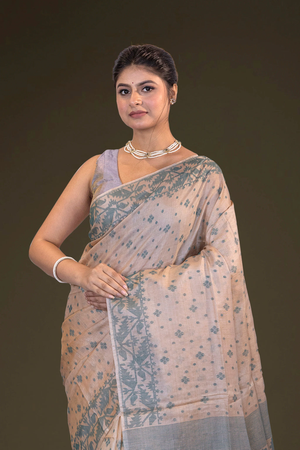 Tussar Jamdani