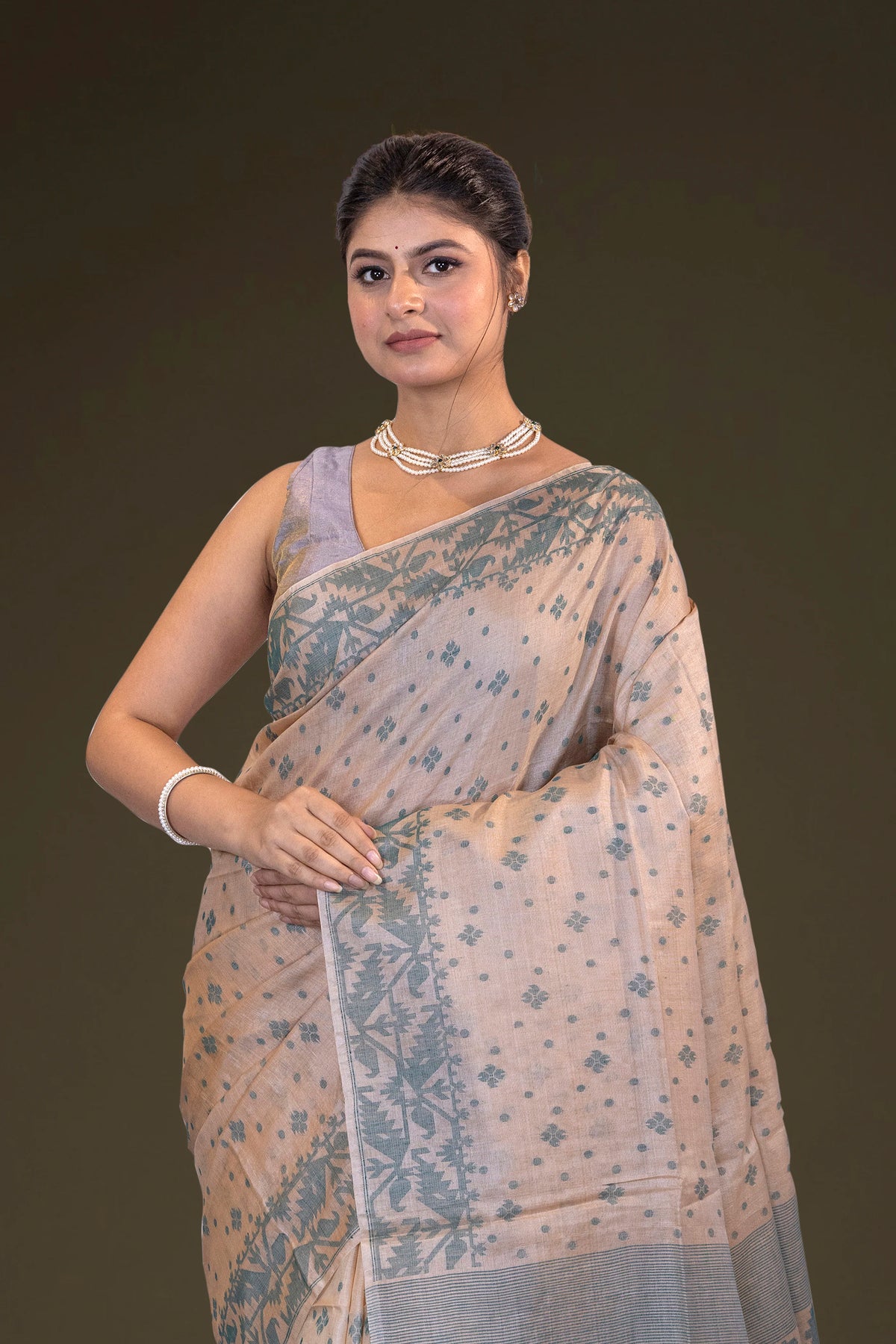 Tussar Jamdani