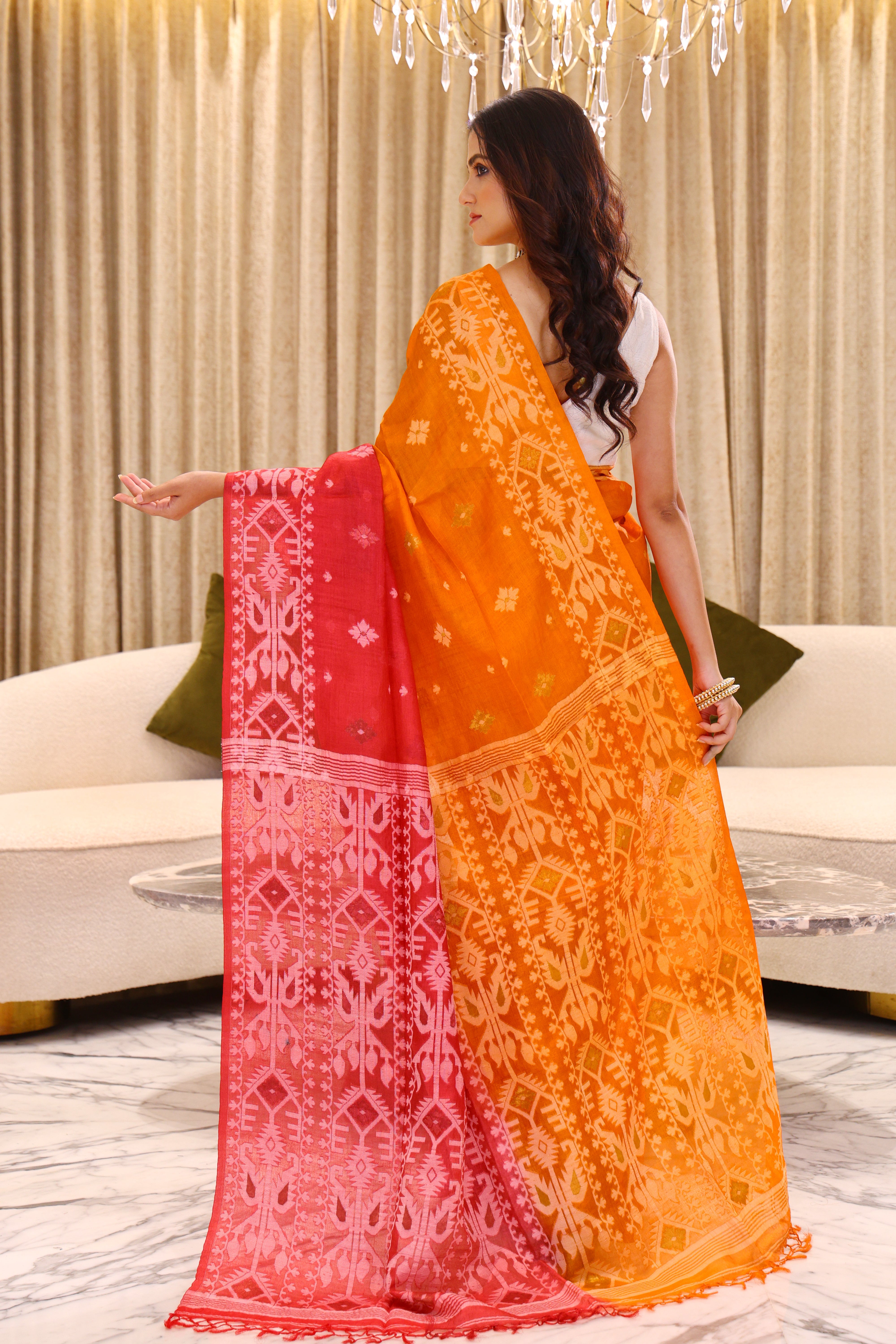 Shaded Tussar Jamdani