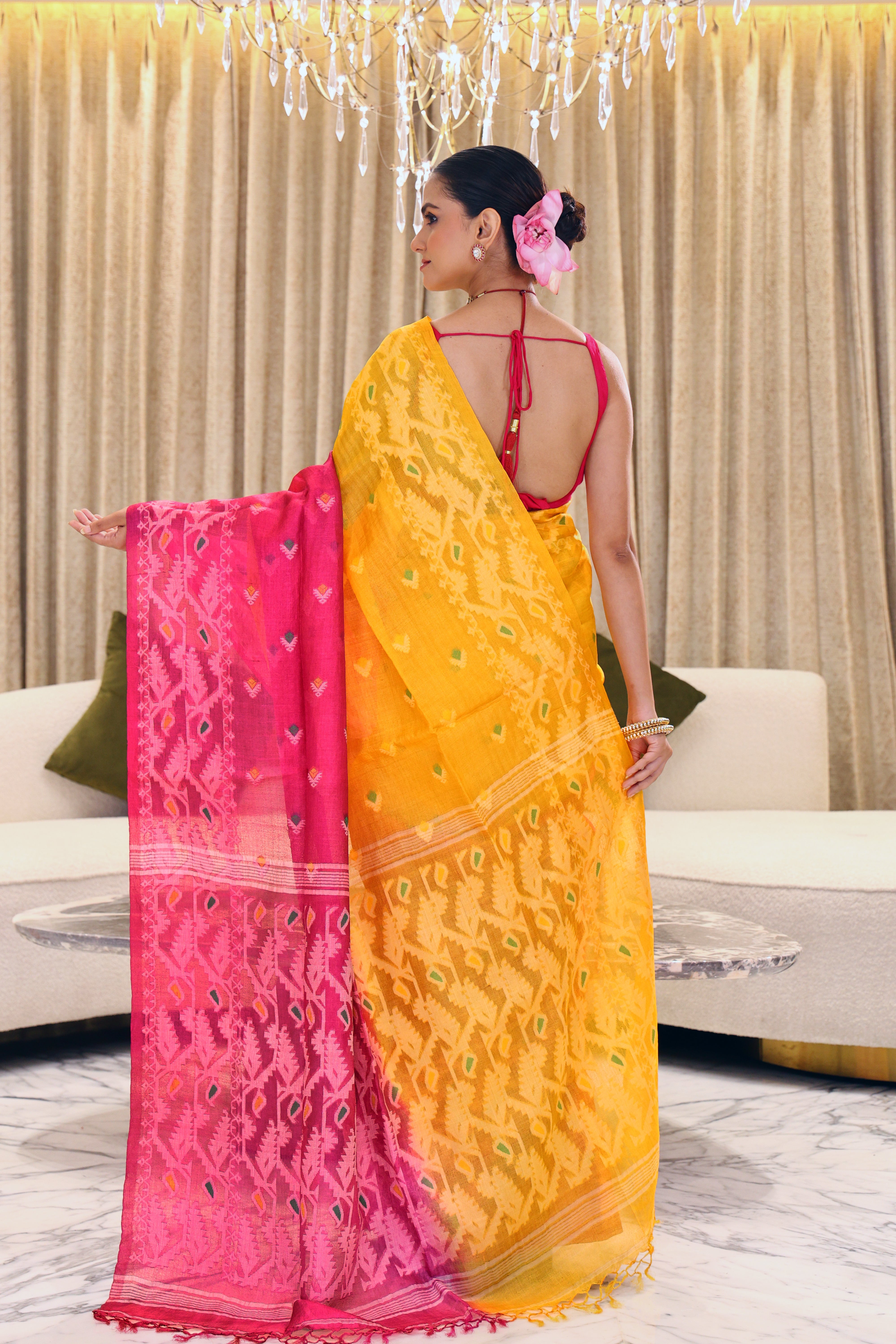 Shaded Tussar Jamdani