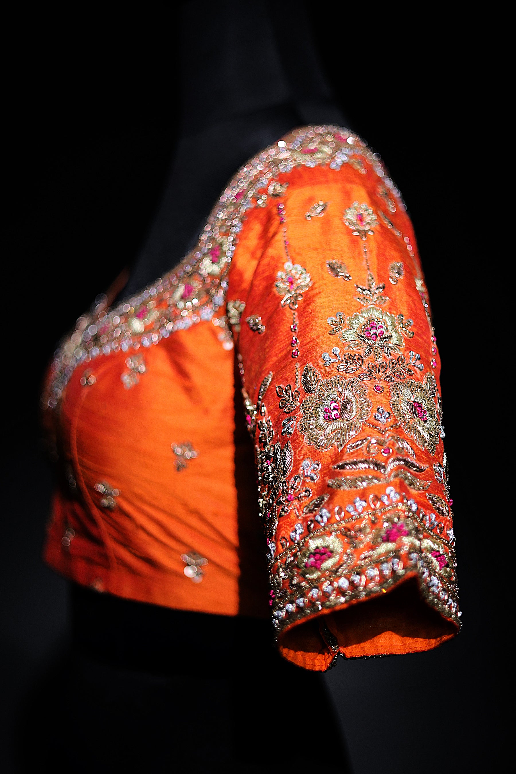 Raw Silk Zardosi Work