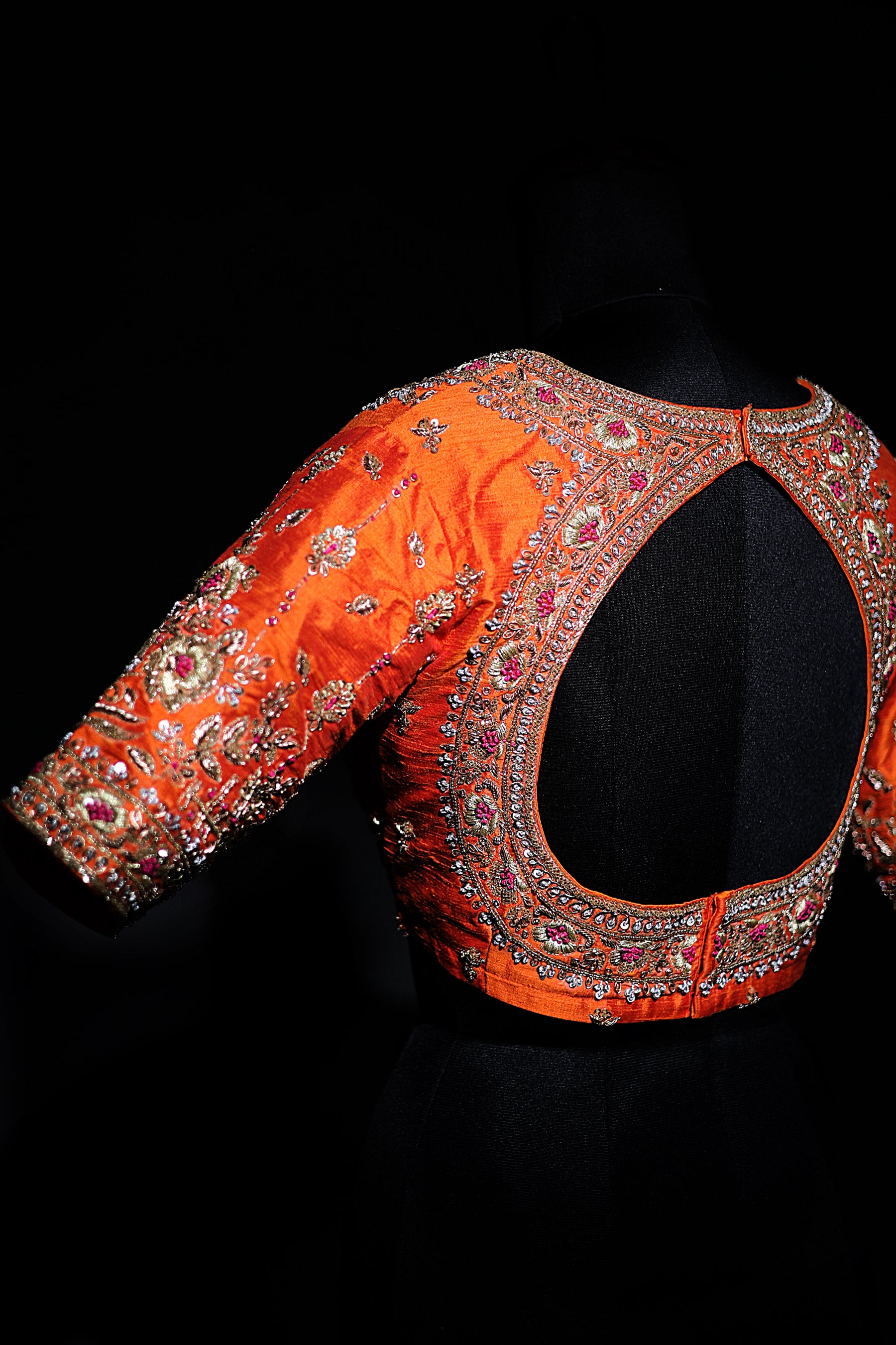 Raw Silk Zardosi Work