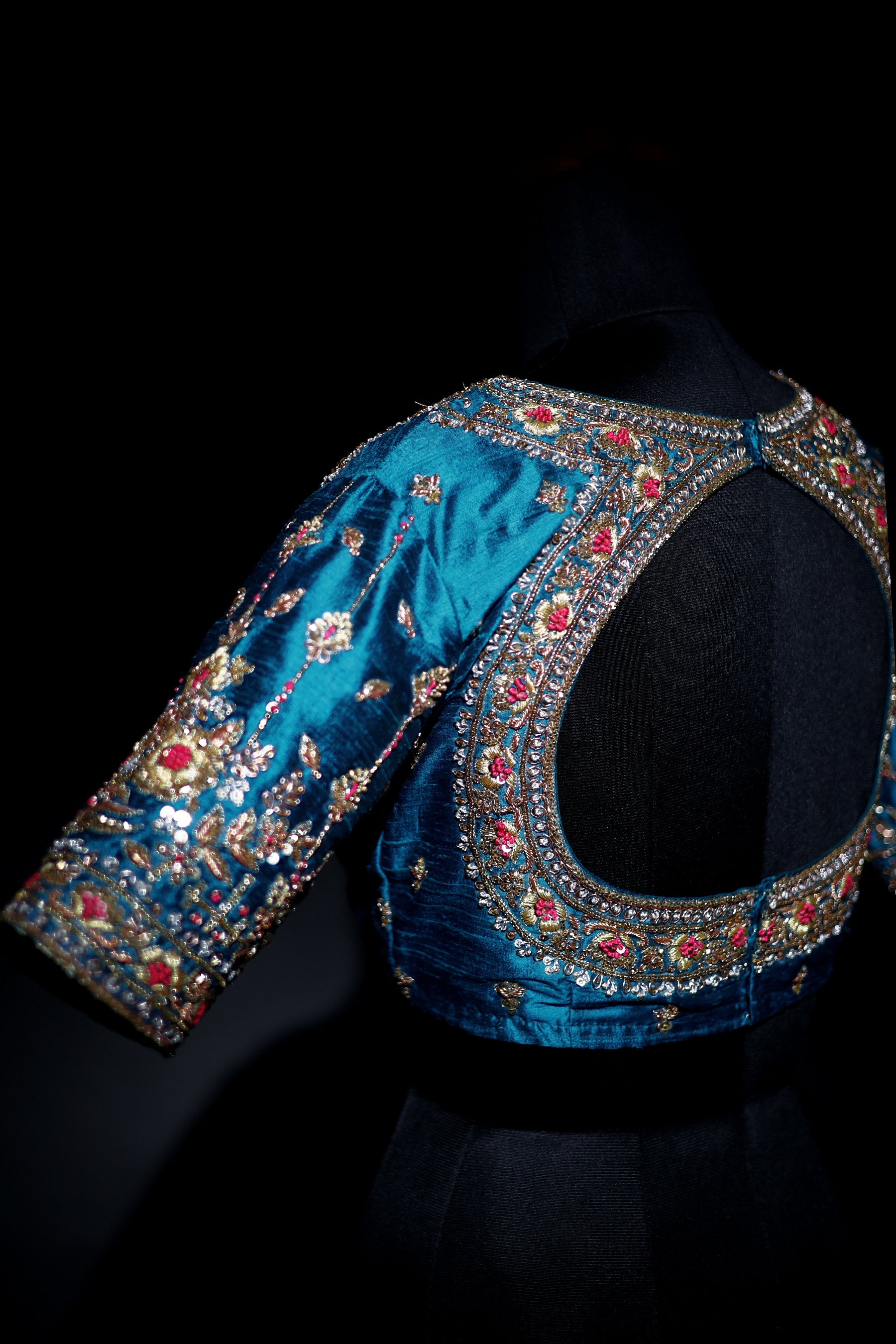 Raw Silk Zardosi Work