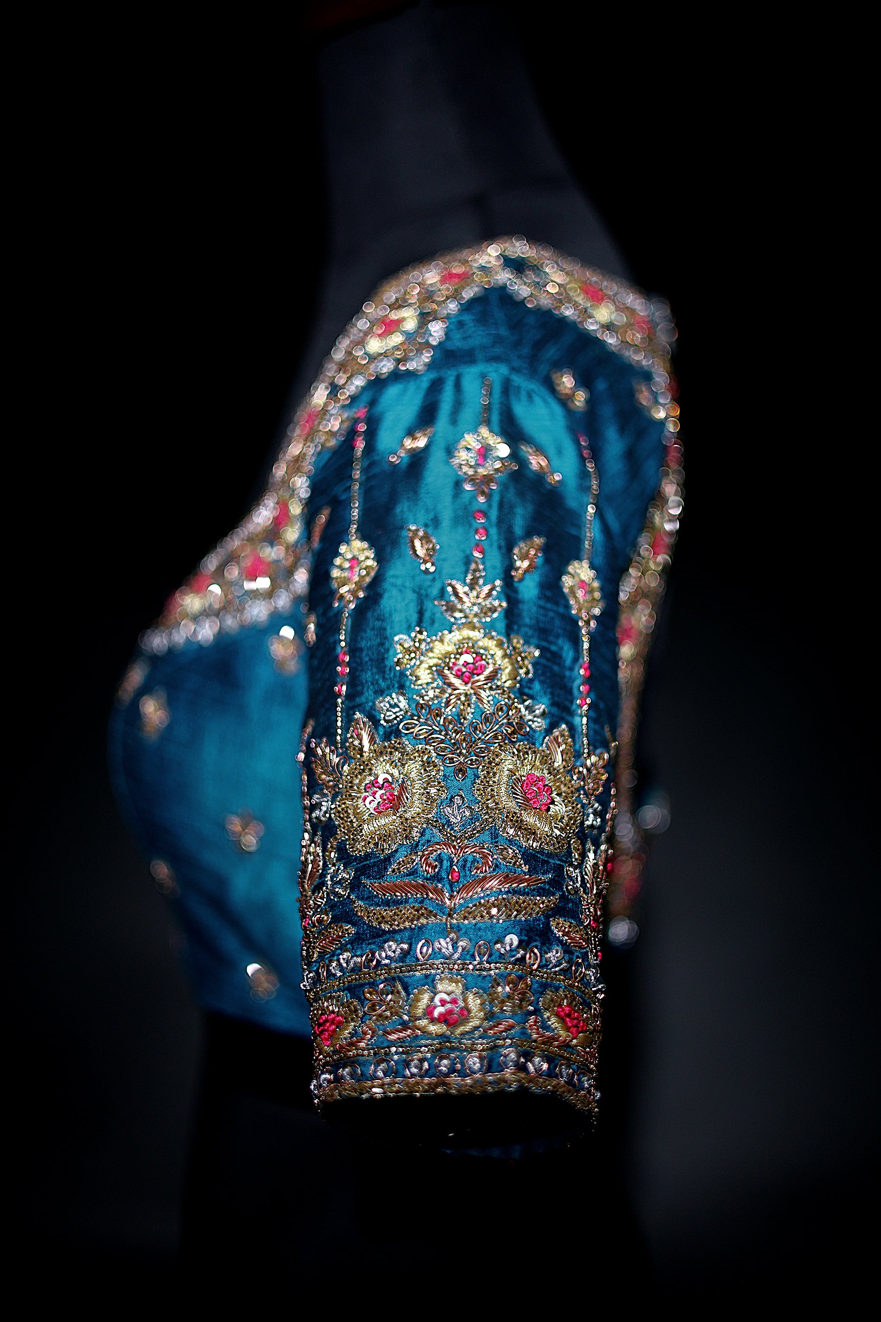 Raw Silk Zardosi Work