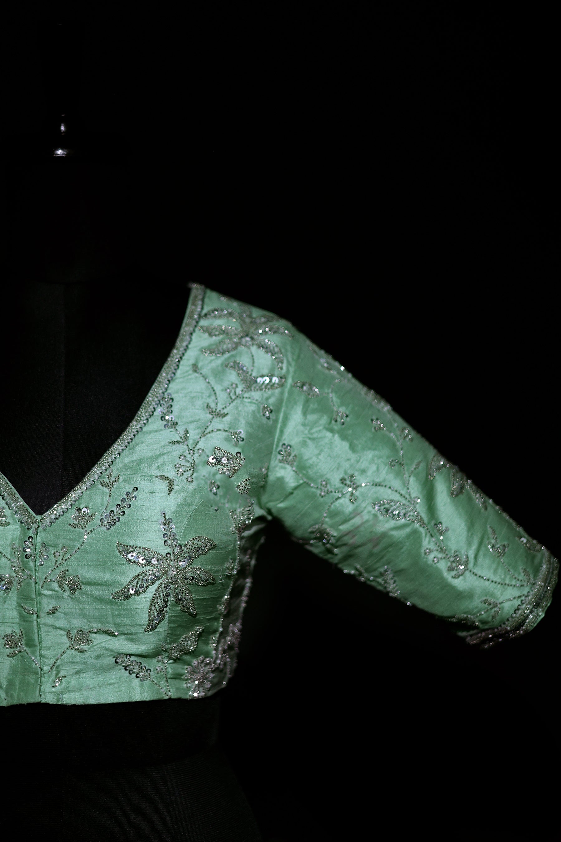 Raw Silk Zardosi Work