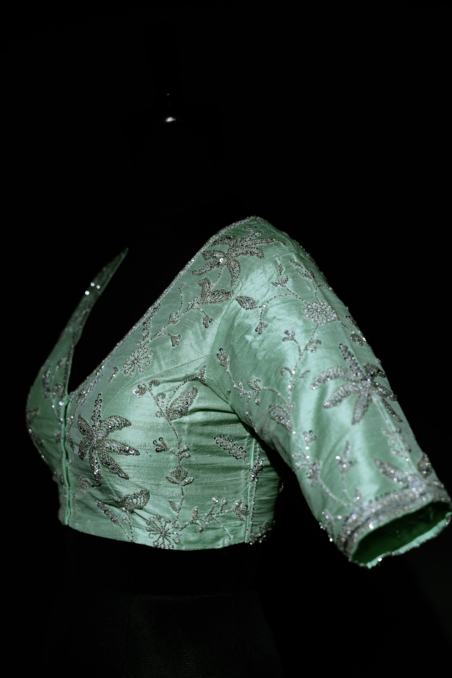 Raw Silk Zardosi Work