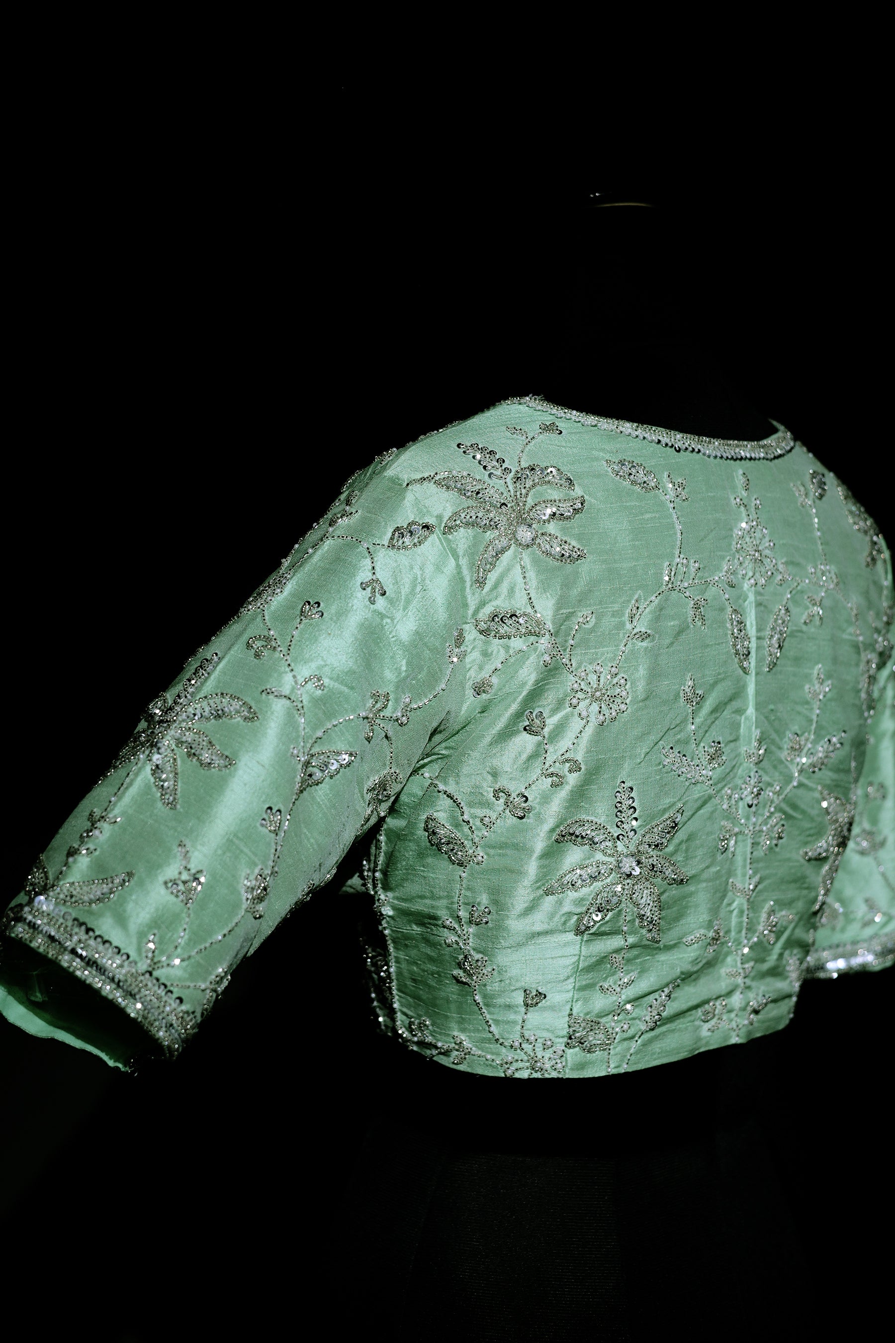 Raw Silk Zardosi Work