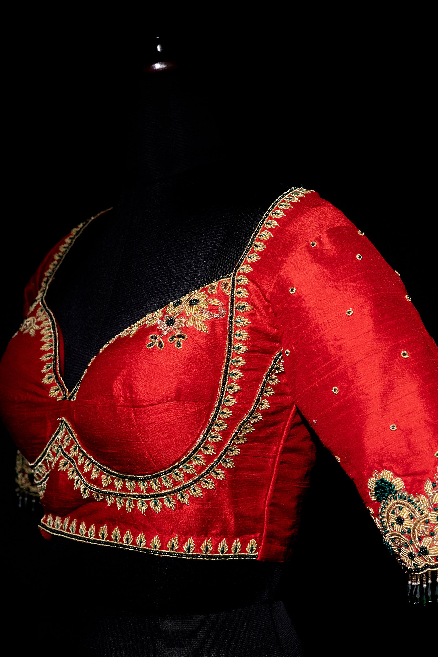 Raw Silk Zardosi Work