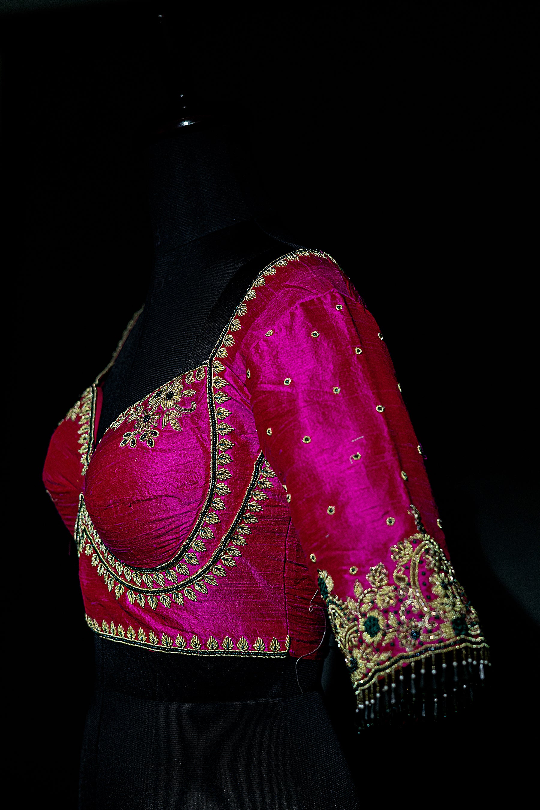 Raw Silk Zardosi Work