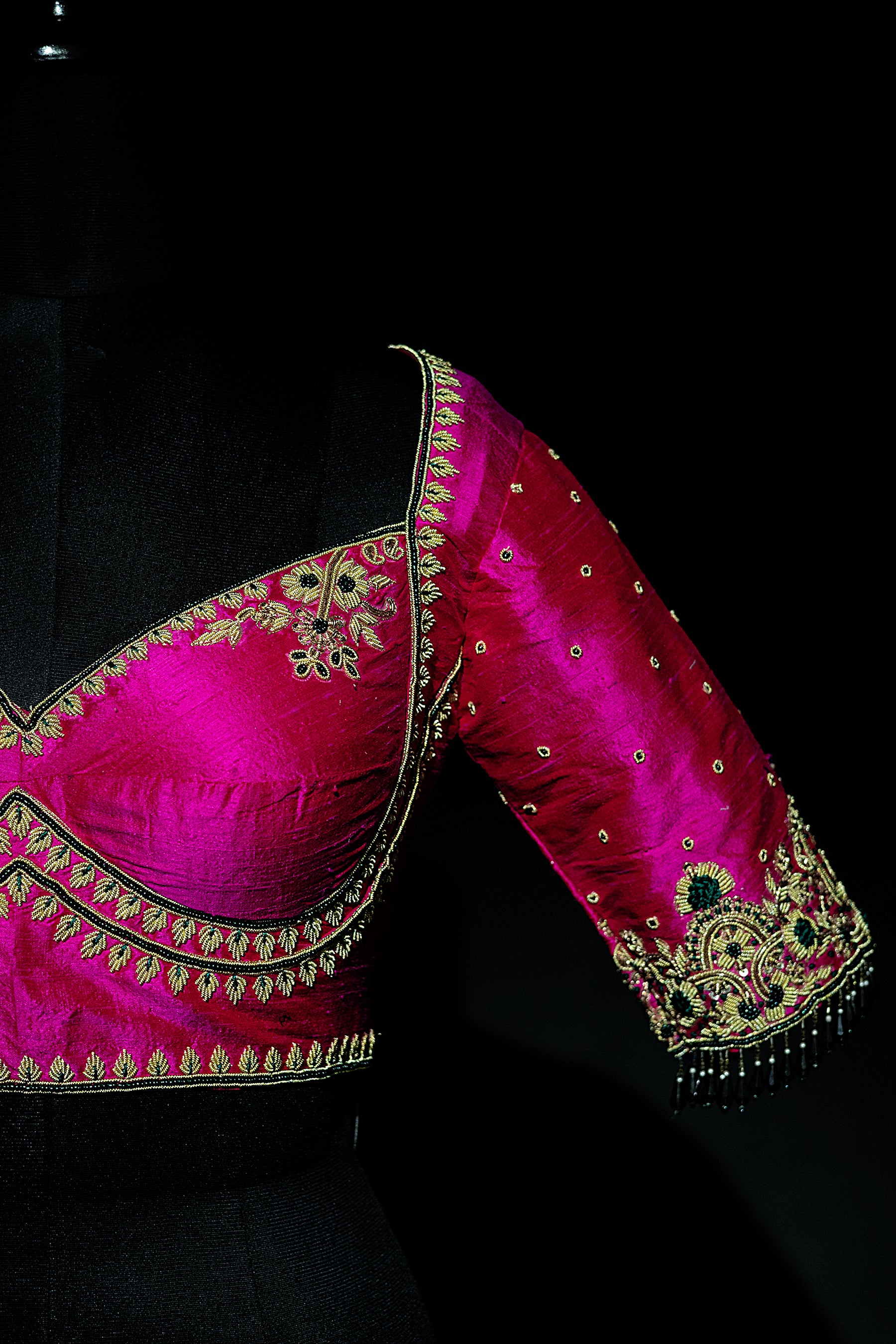 Raw Silk Zardosi Work