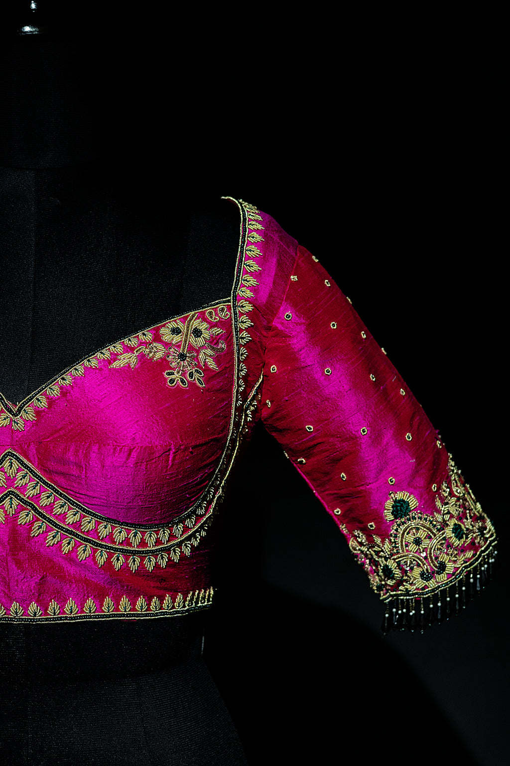Raw Silk Zardosi Work