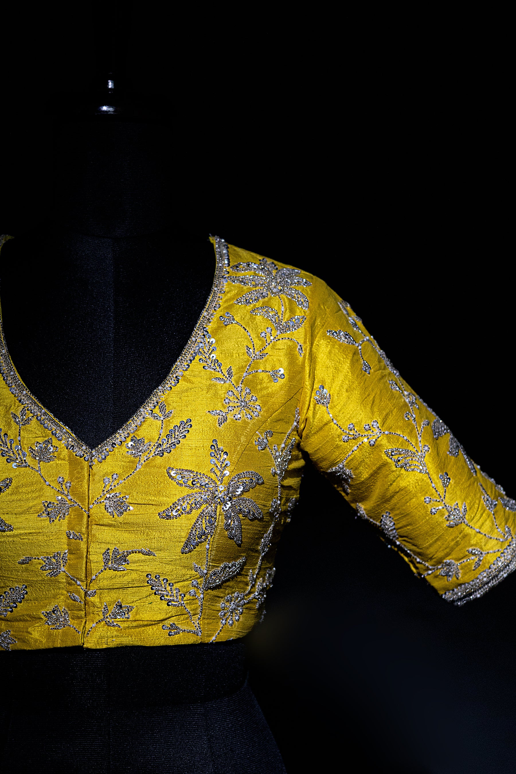 Raw Silk Zardosi Work