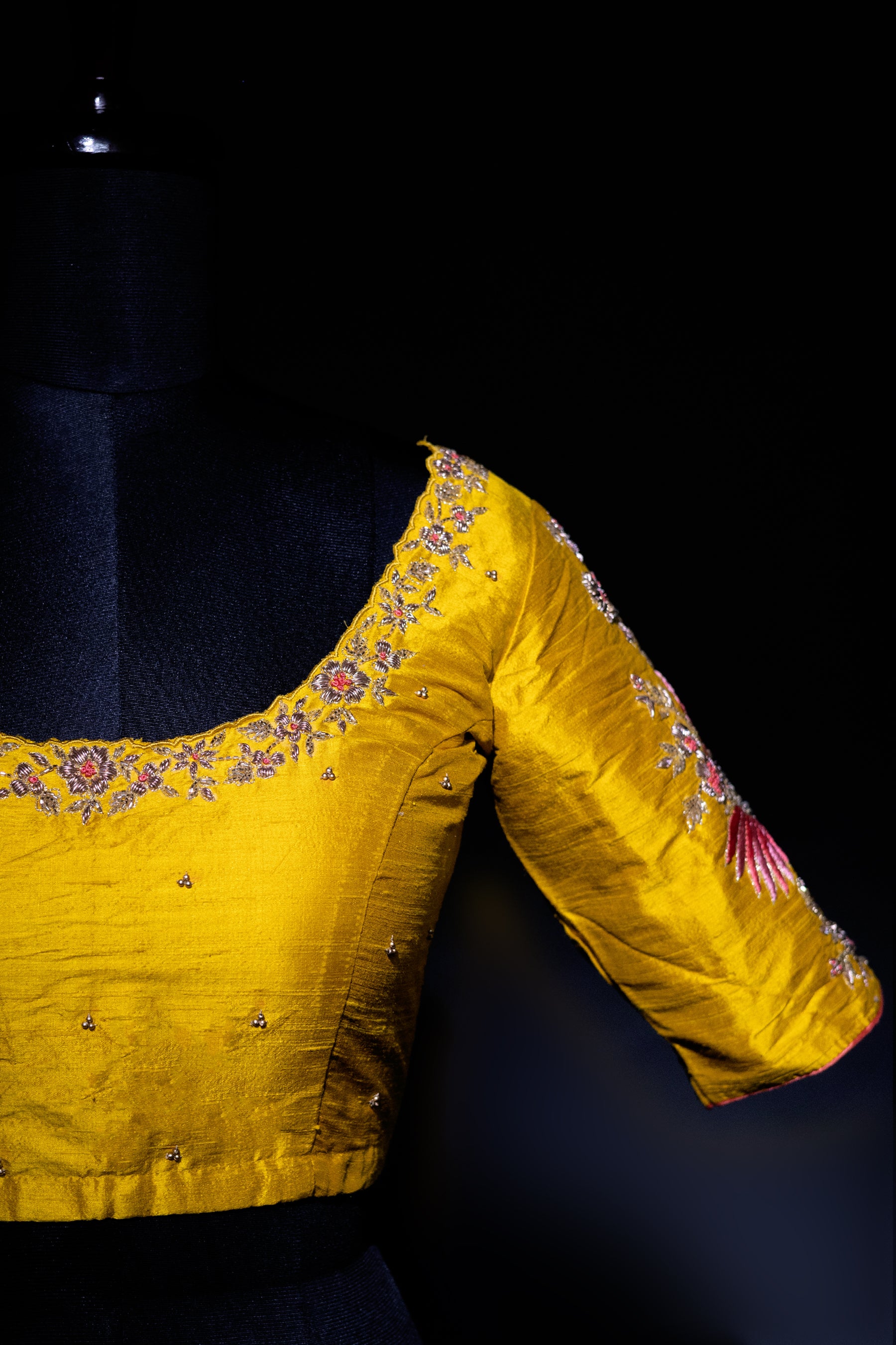 Raw Silk Zardosi Work