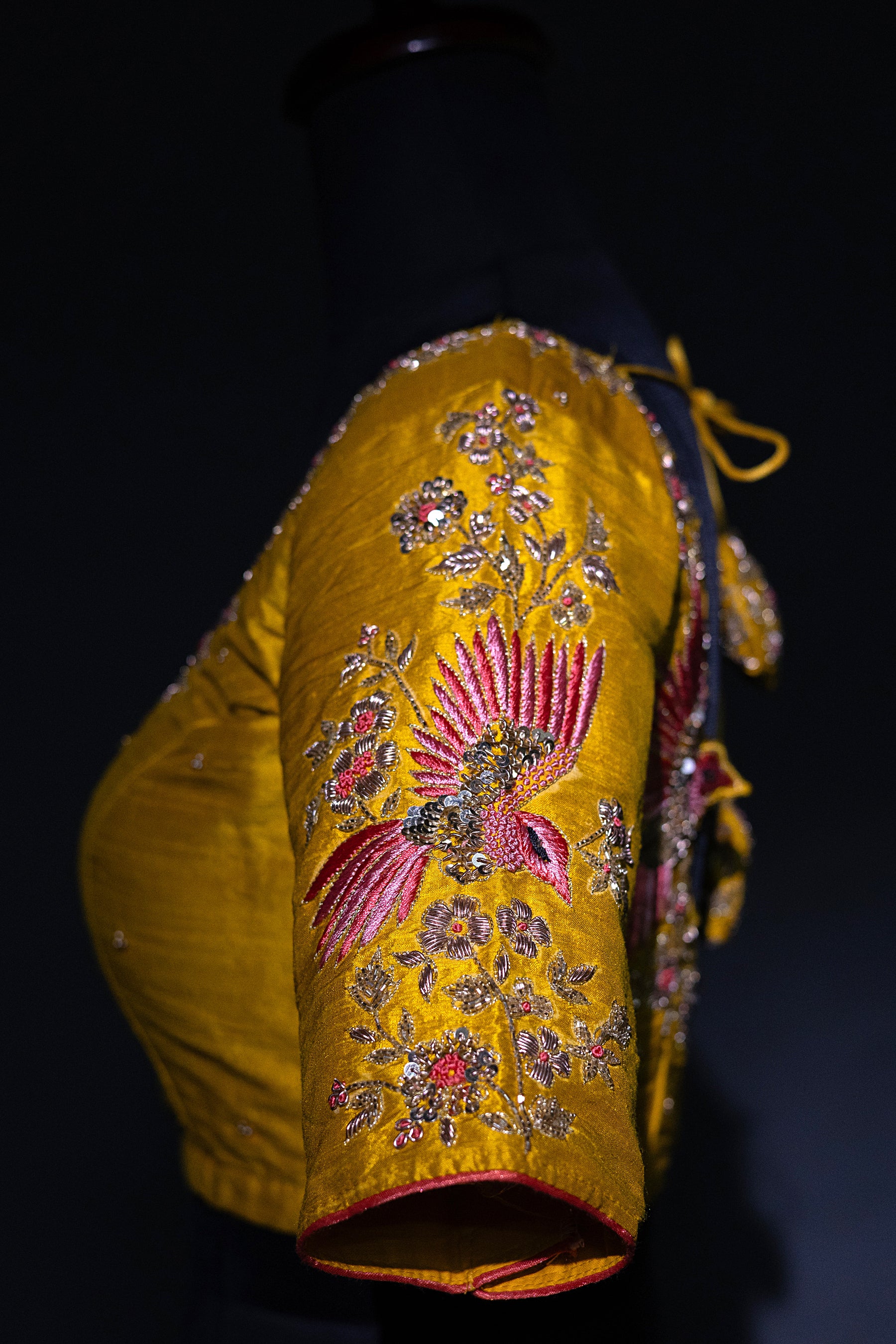 Raw Silk Zardosi Work