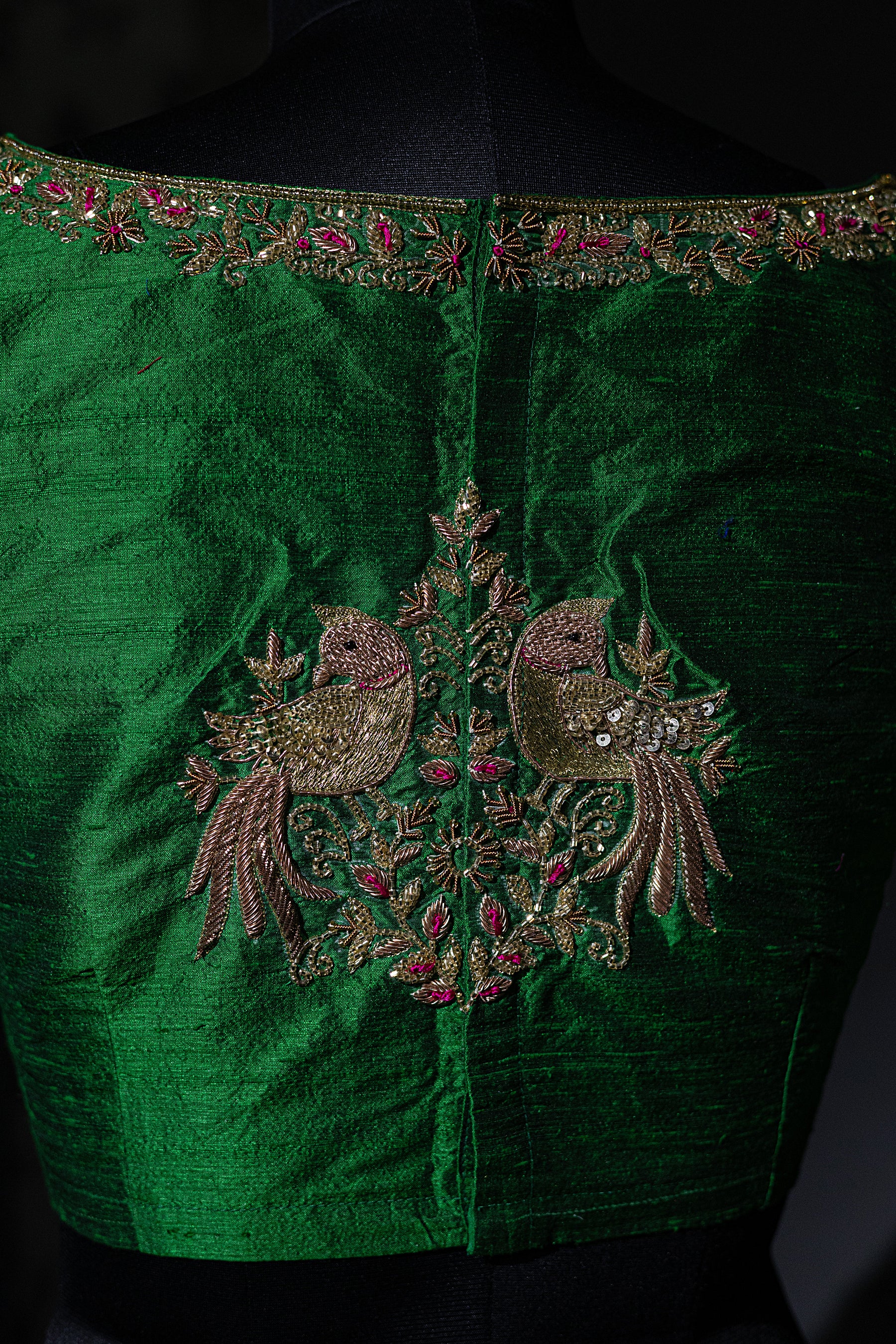 Raw Silk Zardosi Work