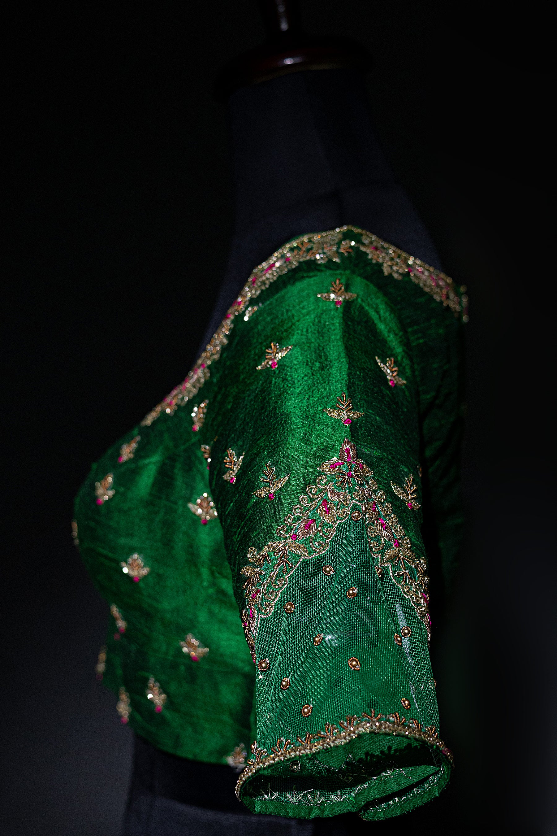 Raw Silk Zardosi Work