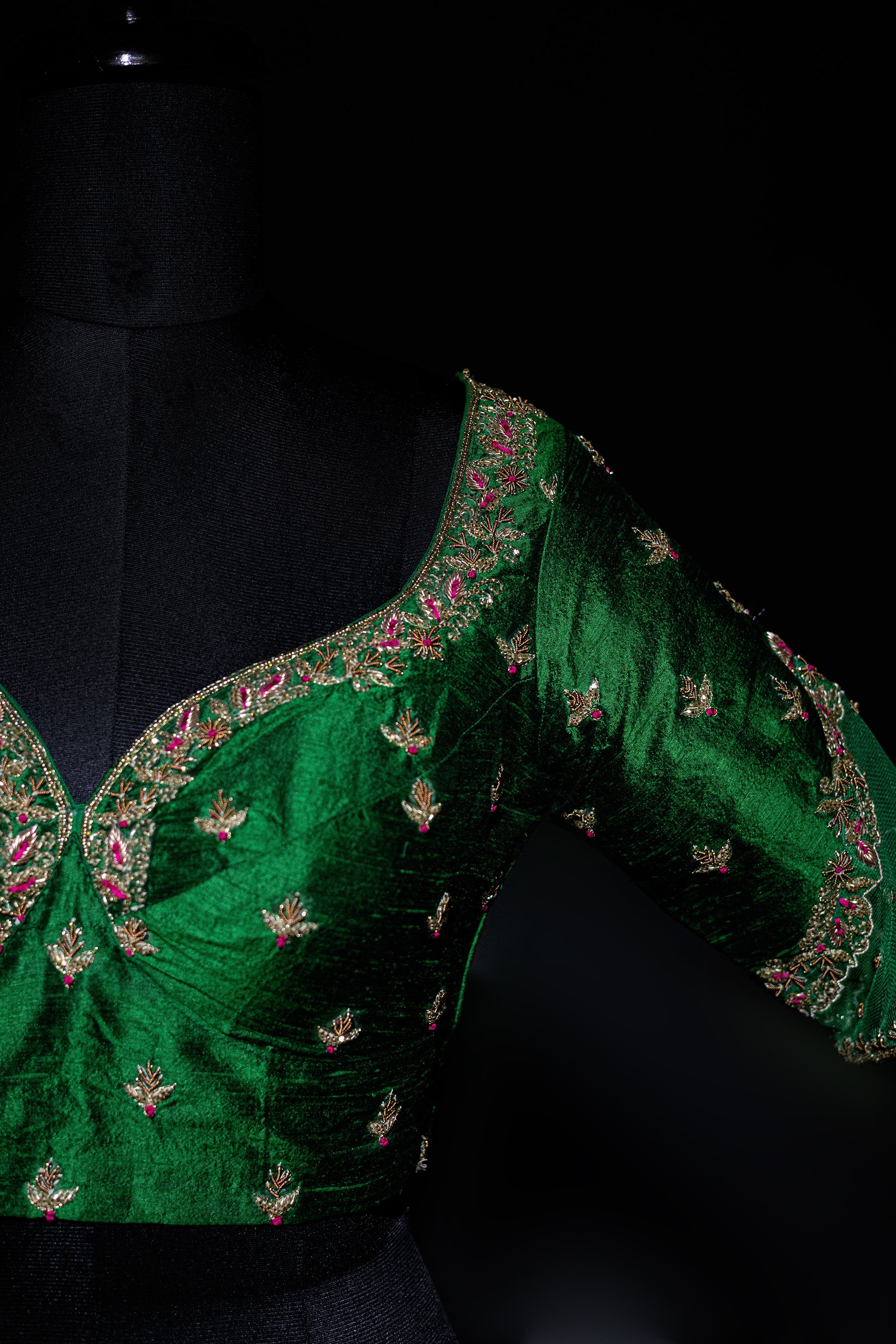 Raw Silk Zardosi Work