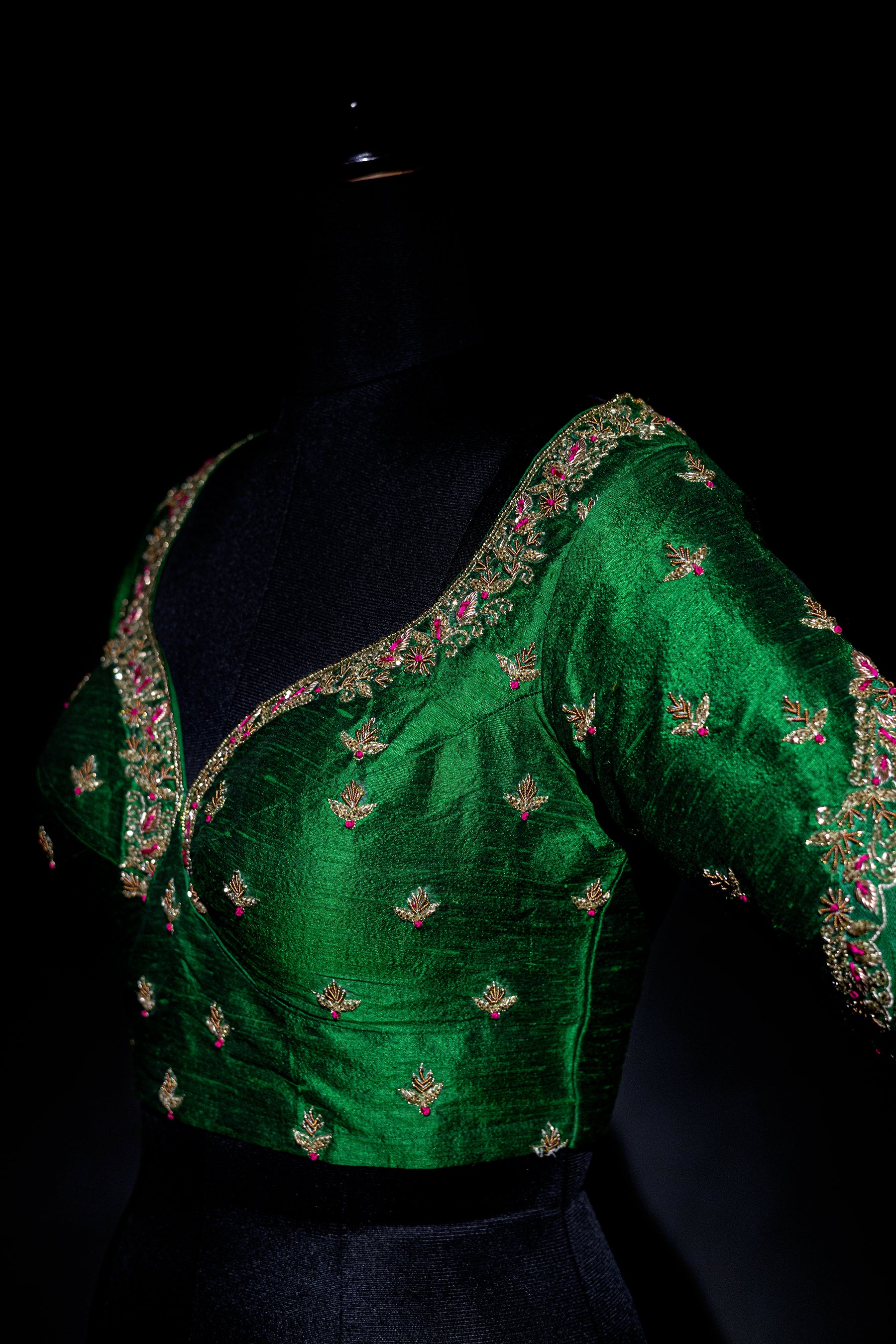 Raw Silk Zardosi Work