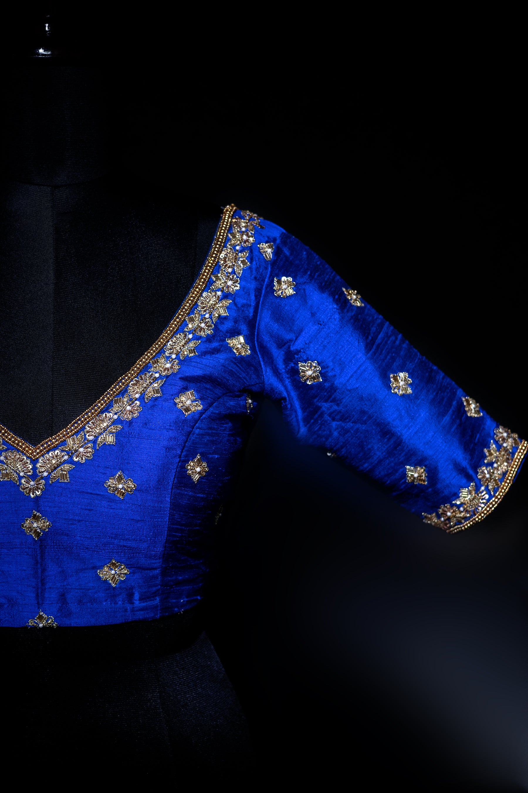 Raw Silk Zardosi Work