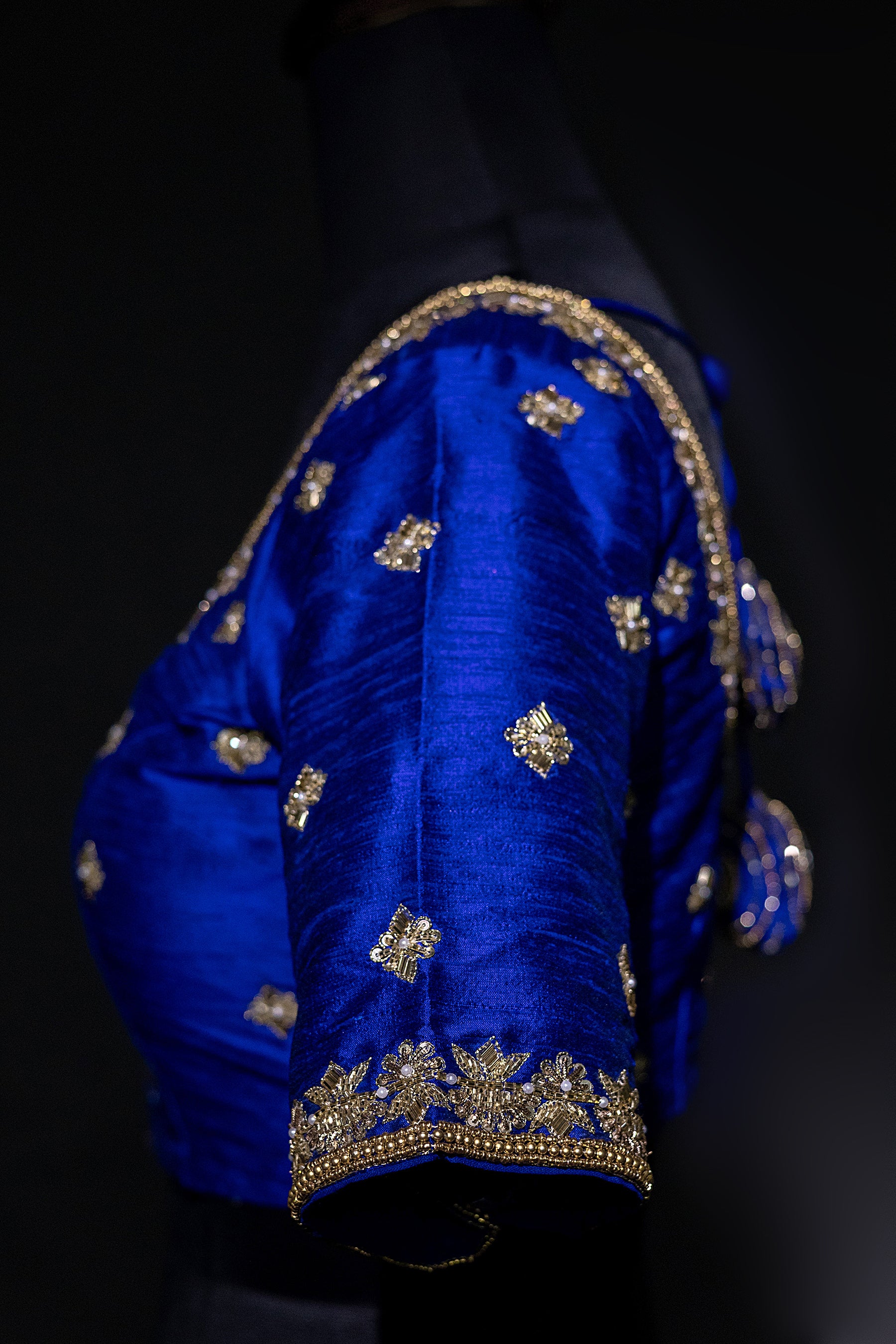 Raw Silk Zardosi Work