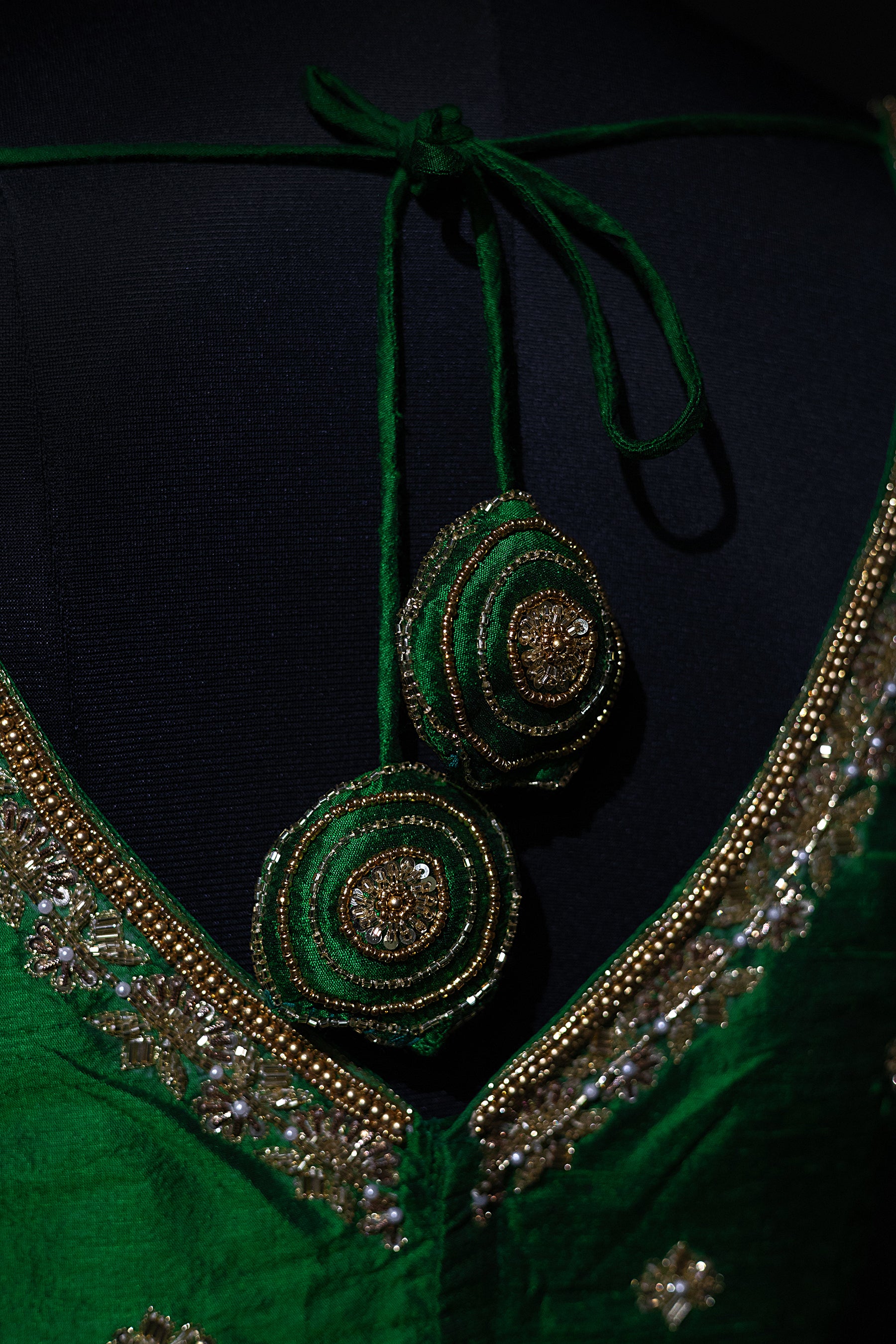 Raw Silk Zardosi Work