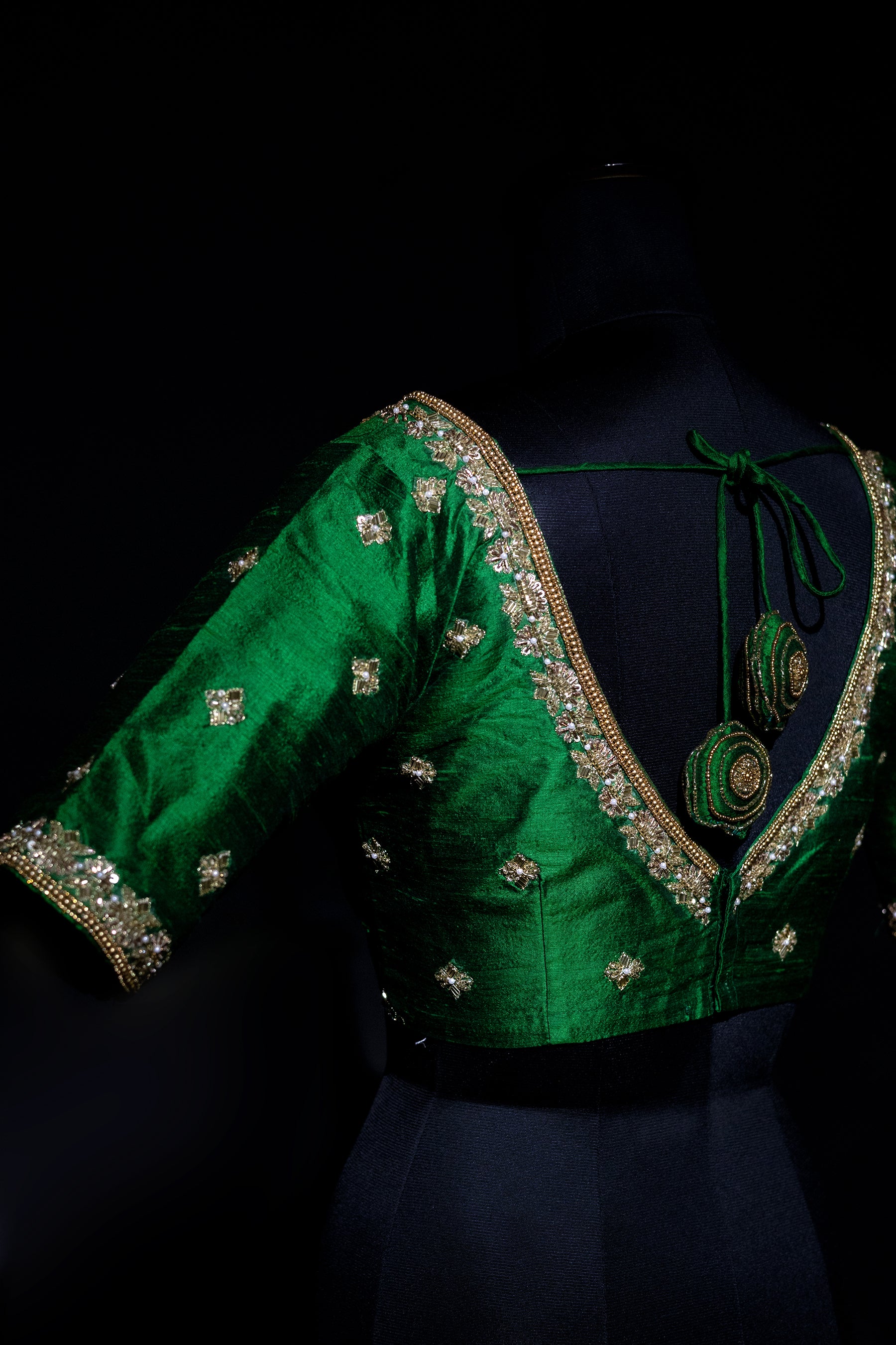 Raw Silk Zardosi Work