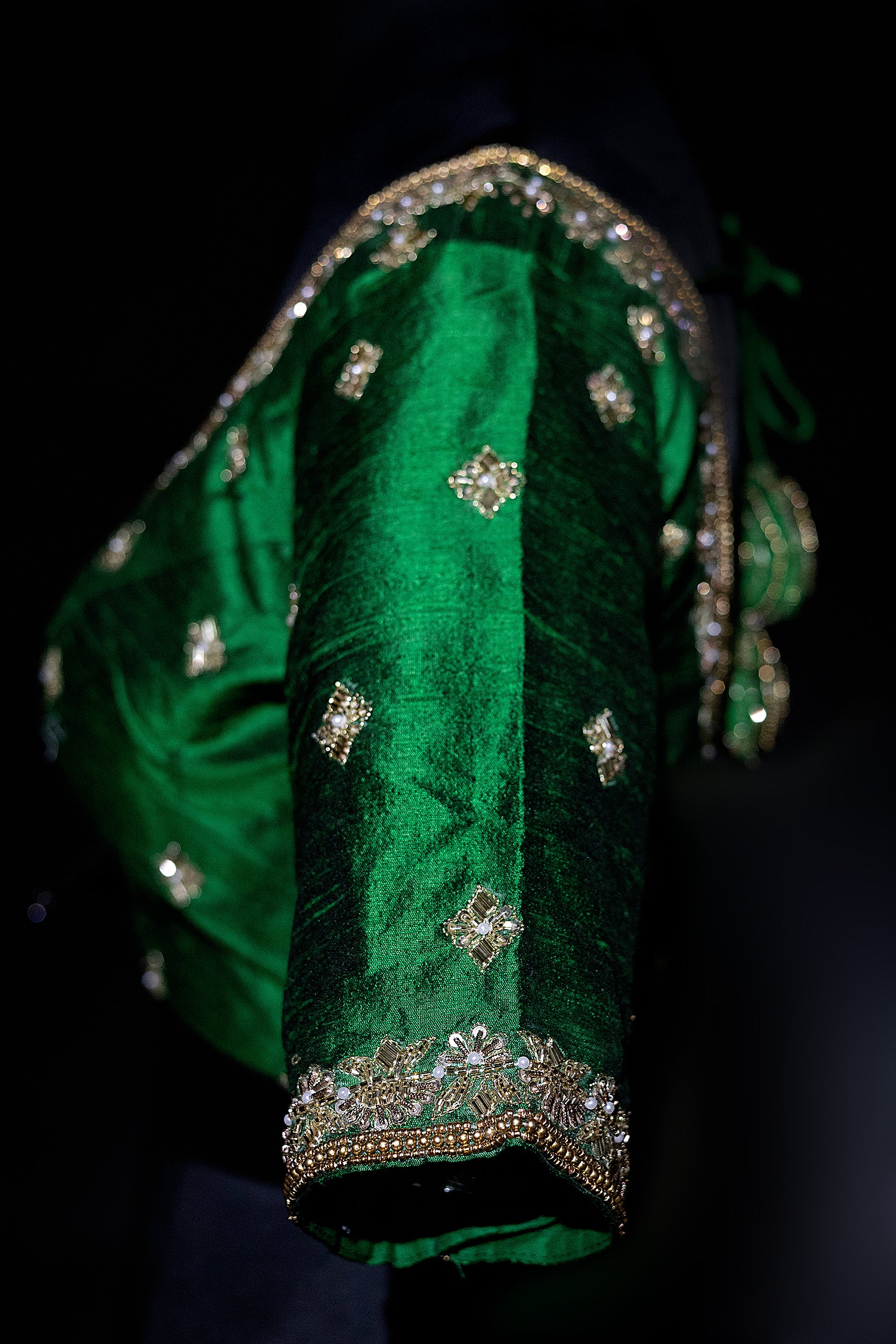 Raw Silk Zardosi Work