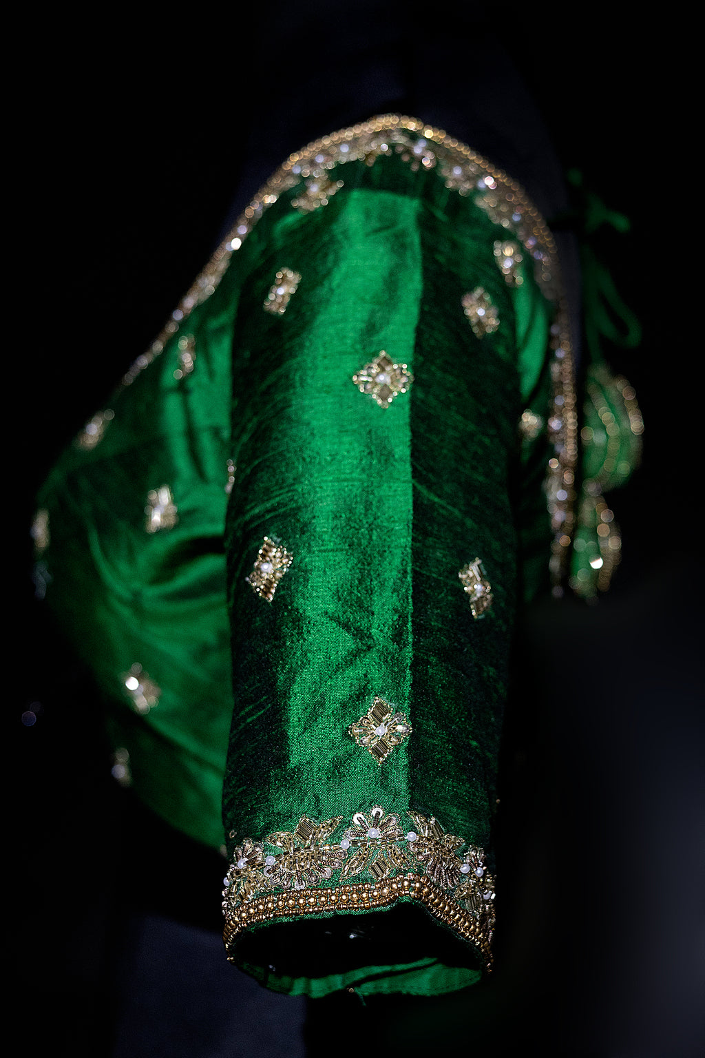 Raw Silk Zardosi Work