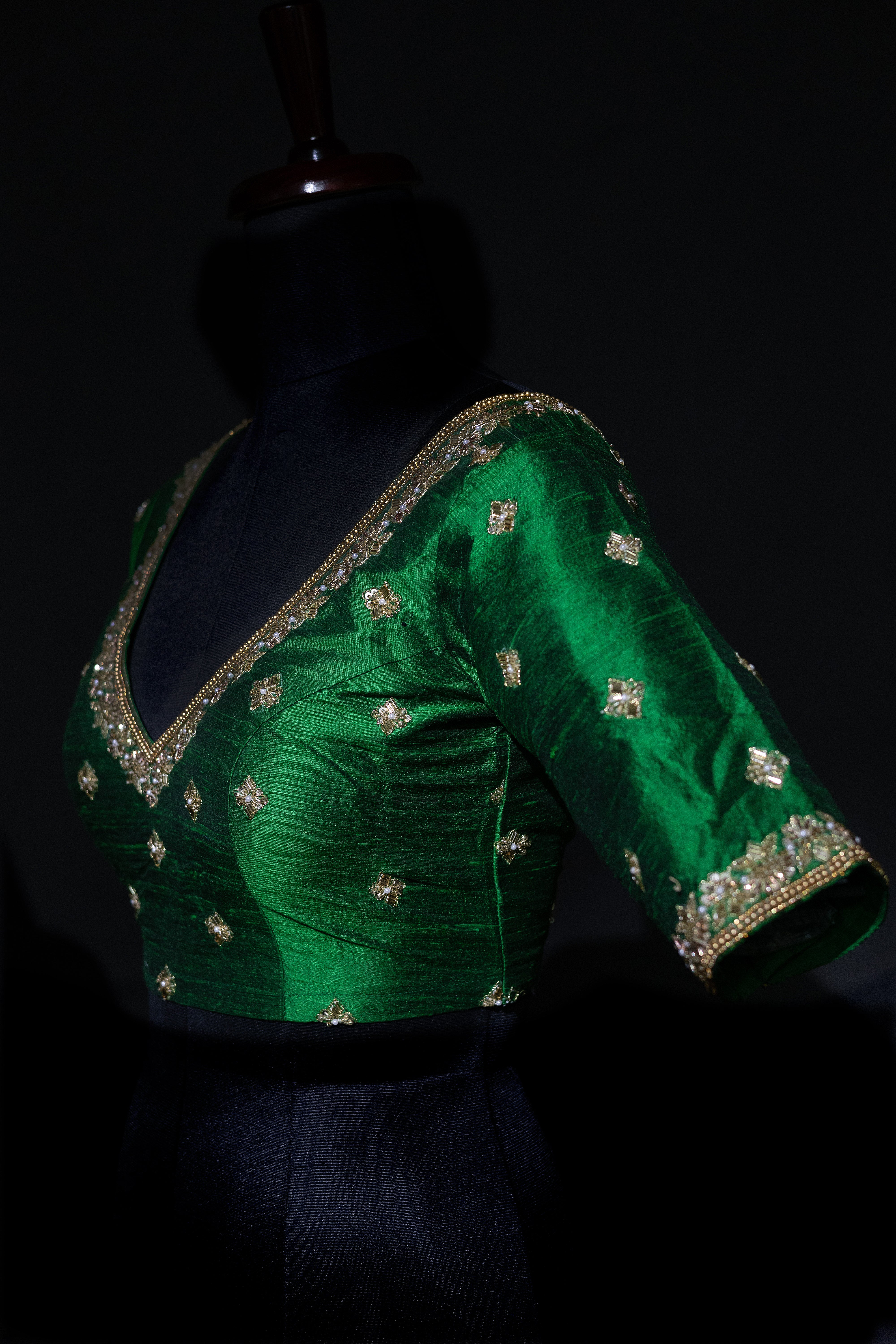 Raw Silk Zardosi Work