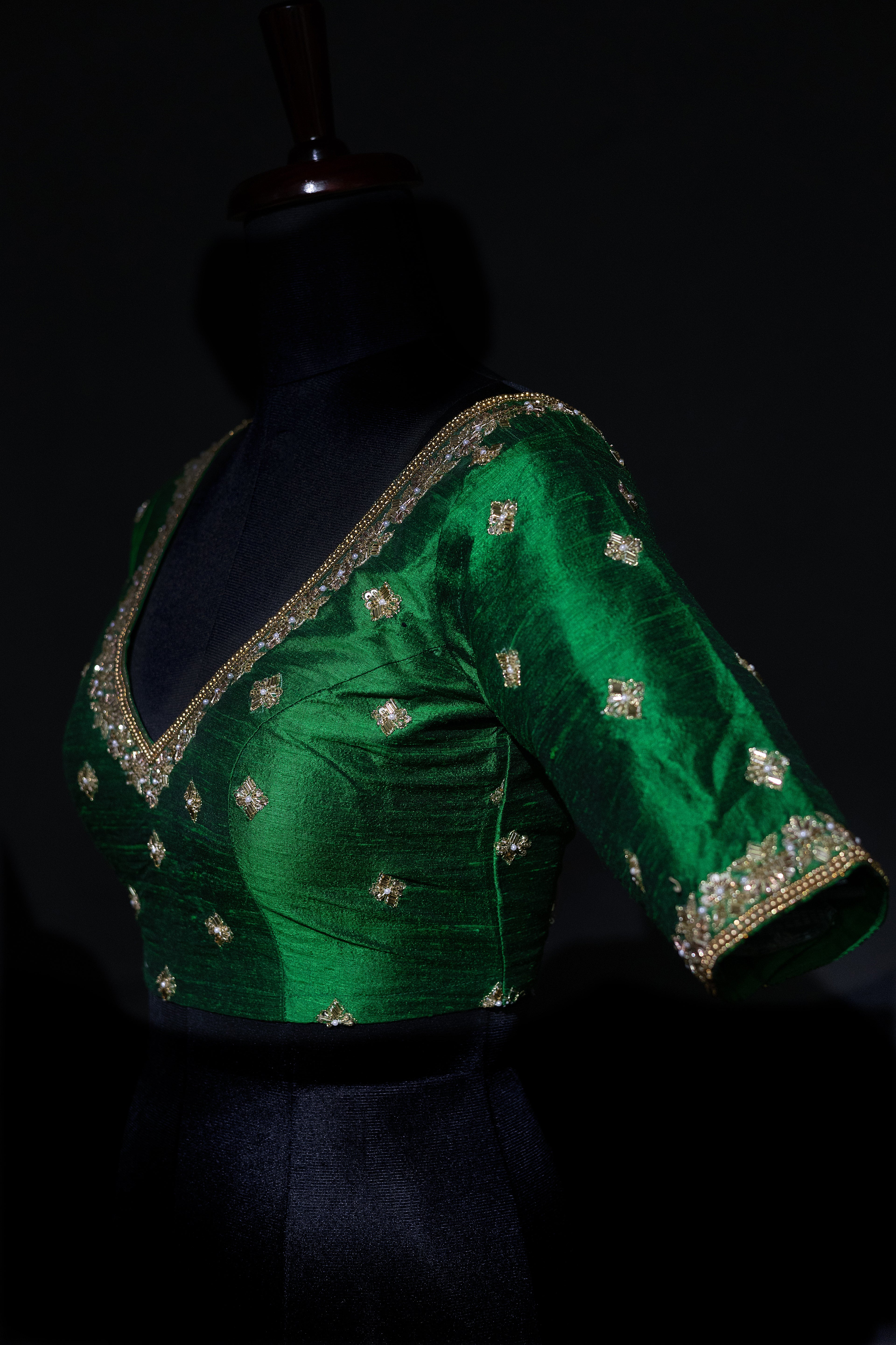Raw Silk Zardosi Work