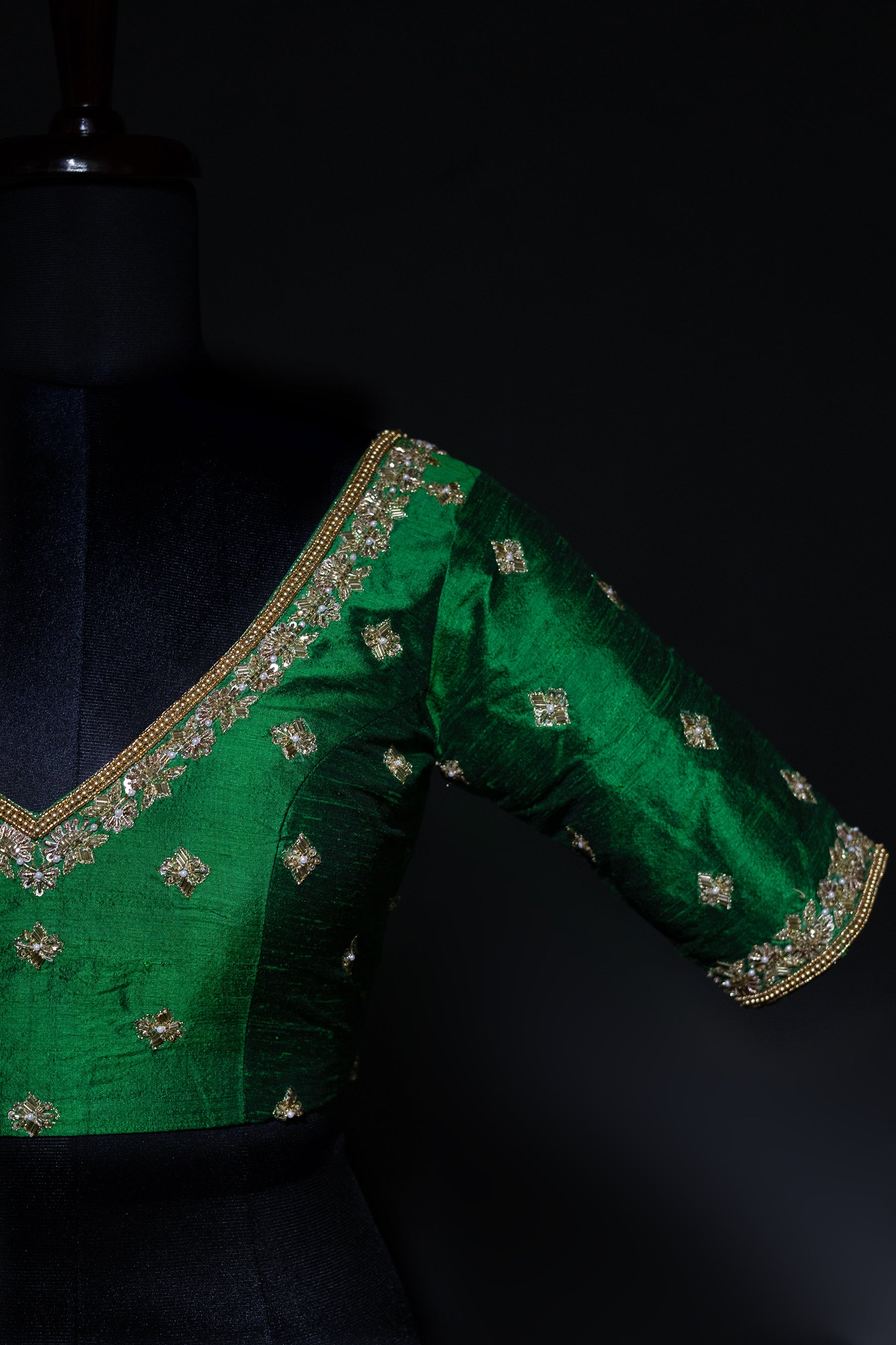 Raw Silk Zardosi Work