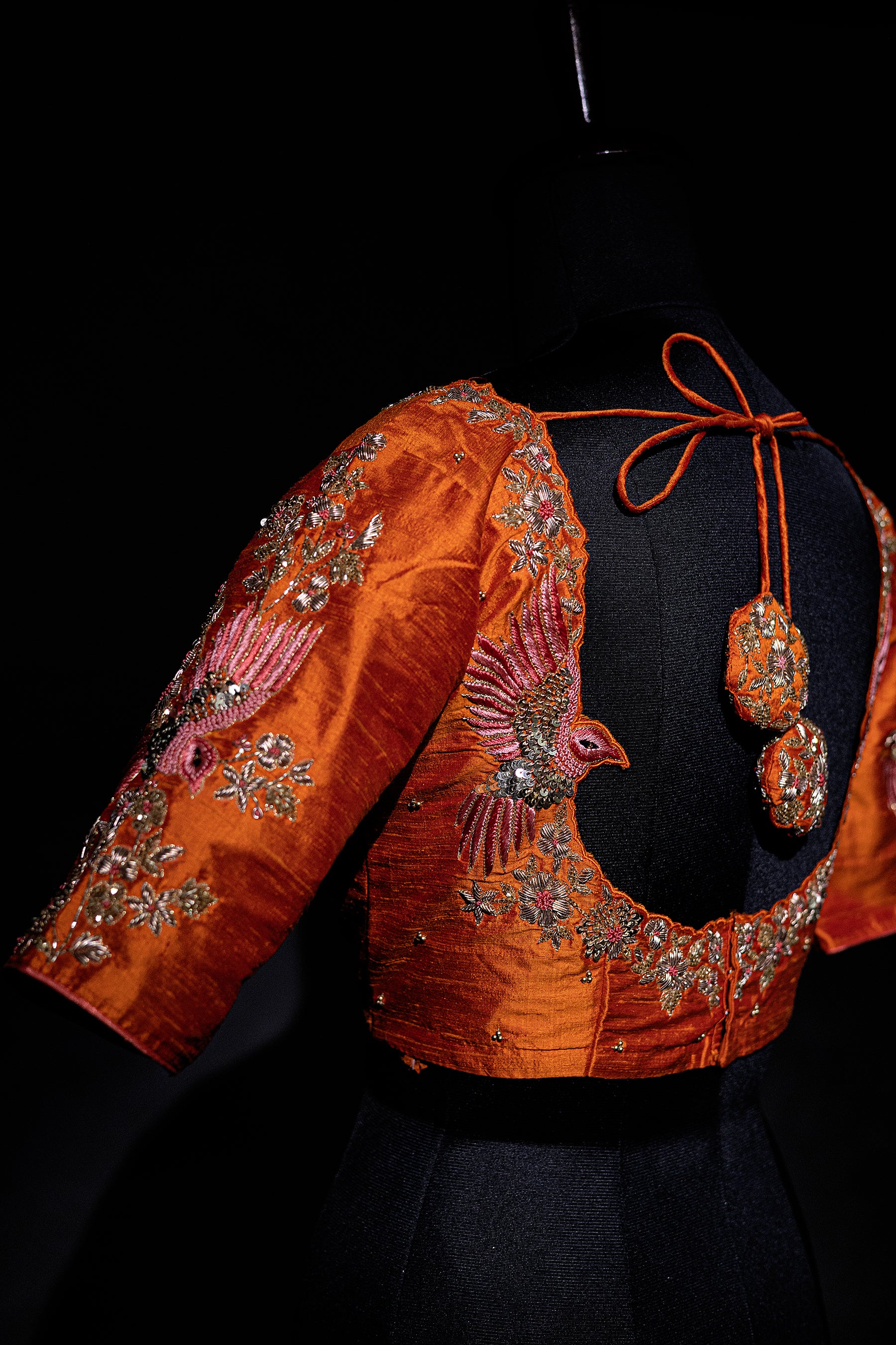 Raw Silk Zardosi Work