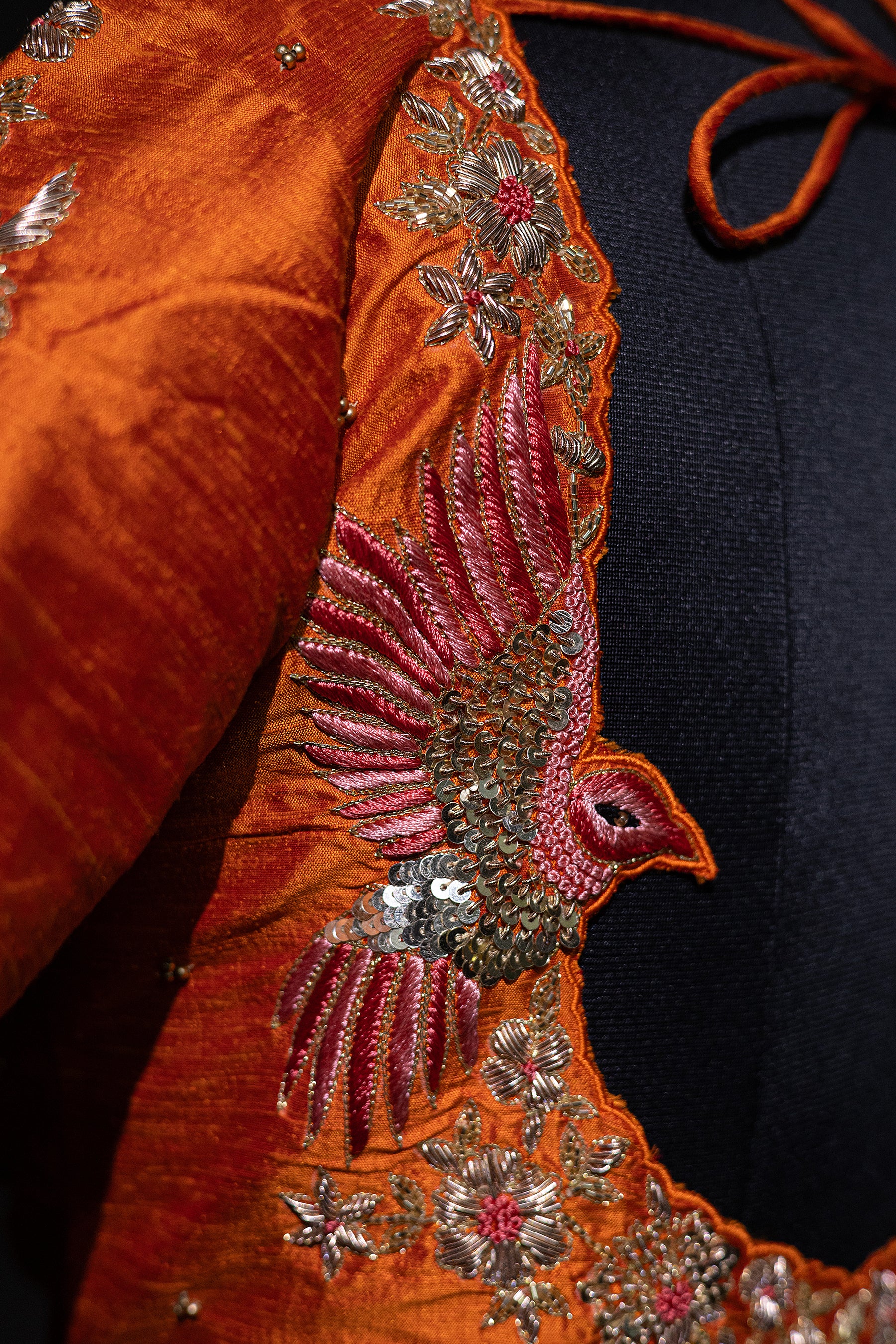 Raw Silk Zardosi Work