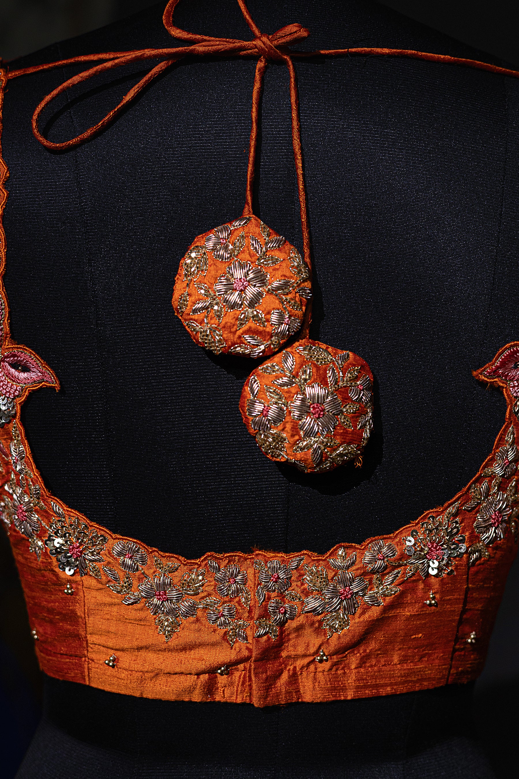 Raw Silk Zardosi Work