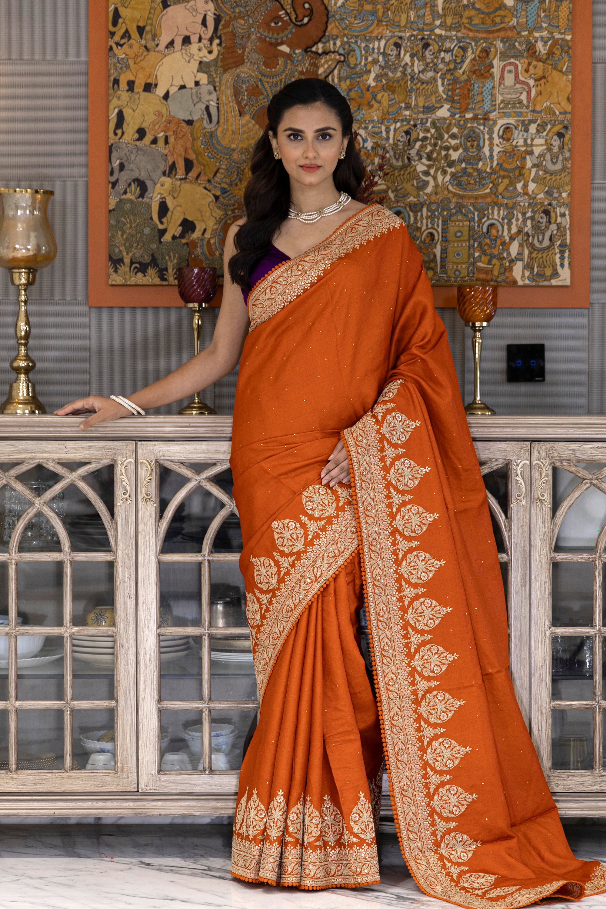 Pure Tussar Mukesh Work