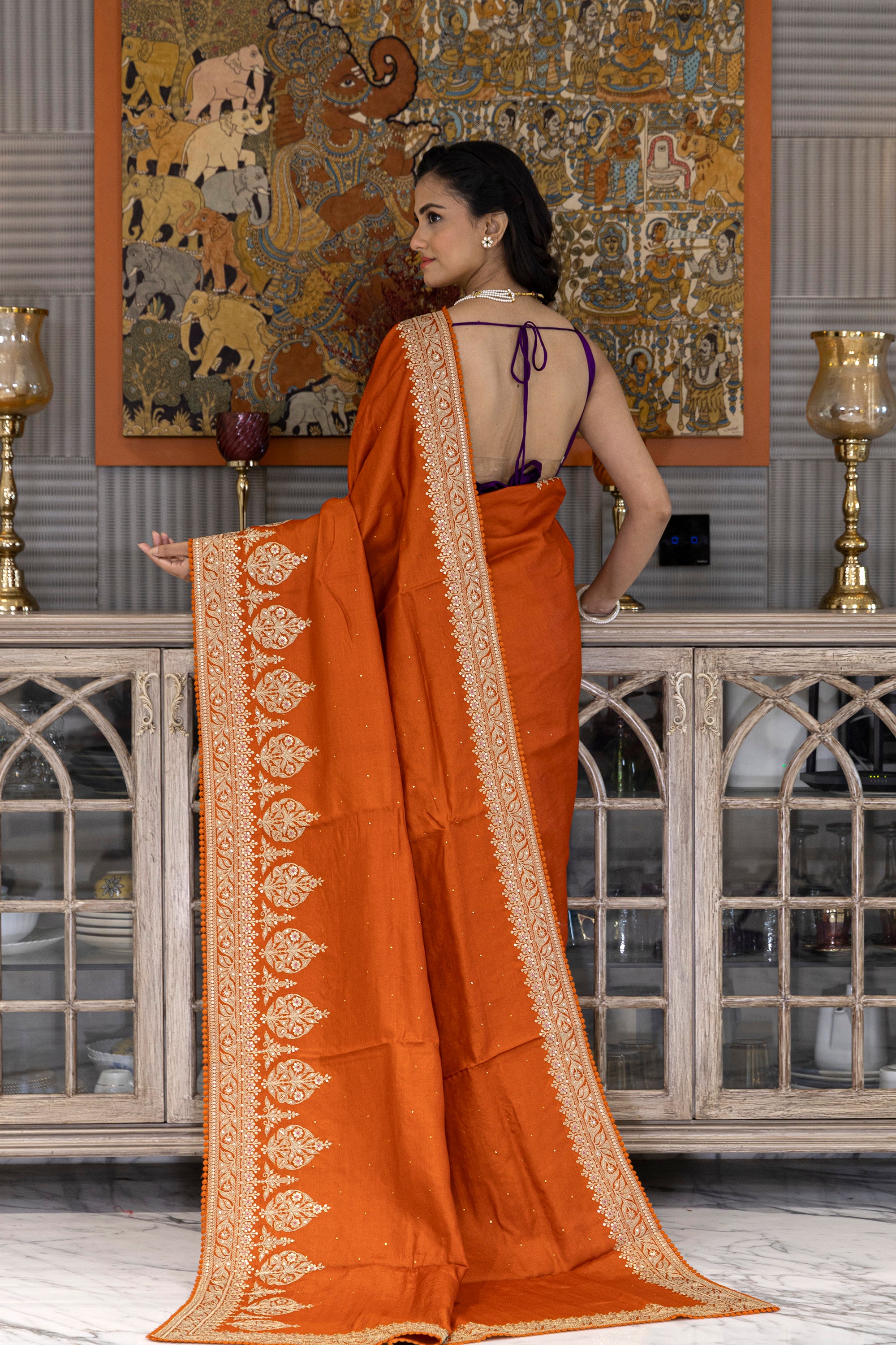 Pure Tussar Mukesh Work