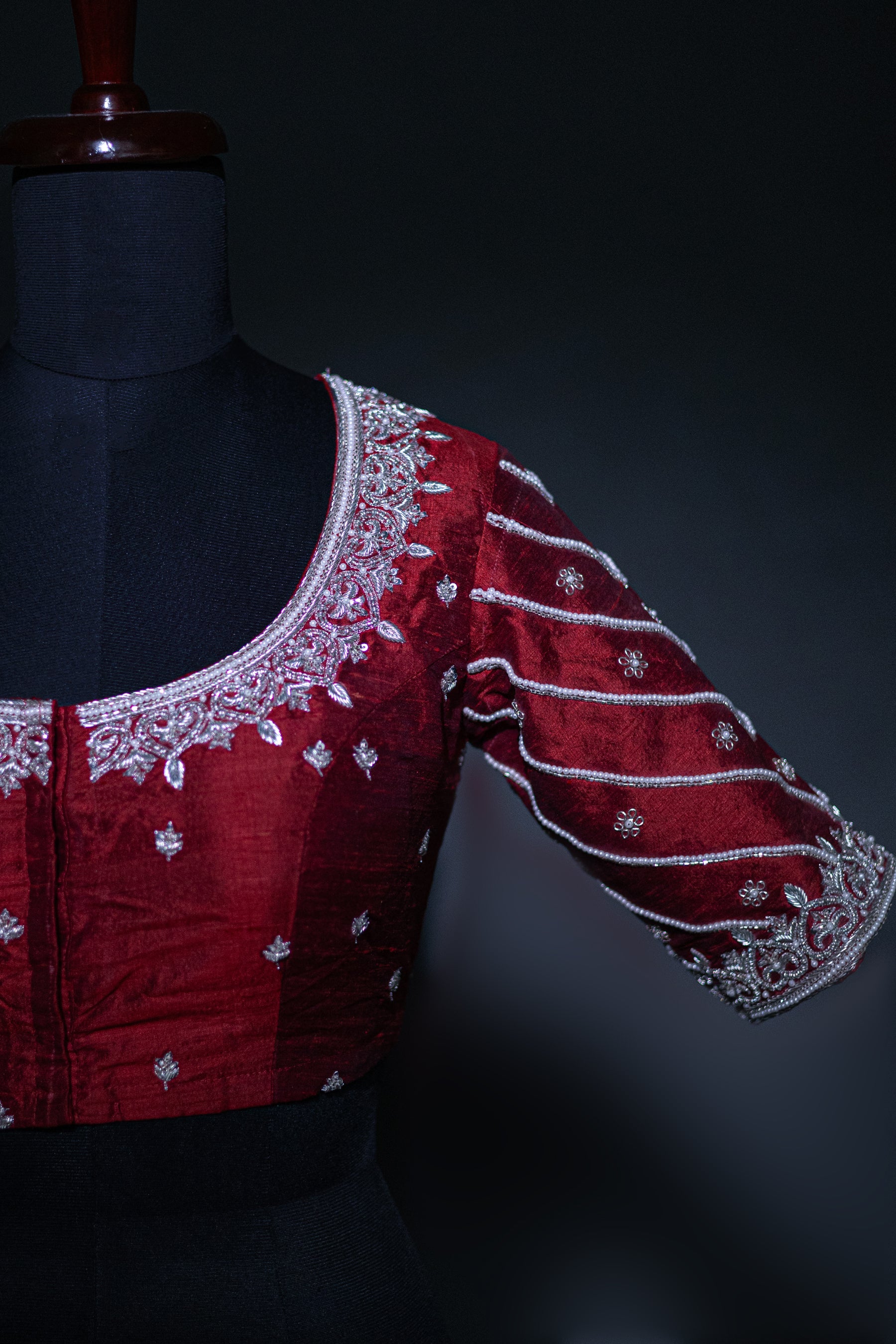 Raw Silk Zardosi Work