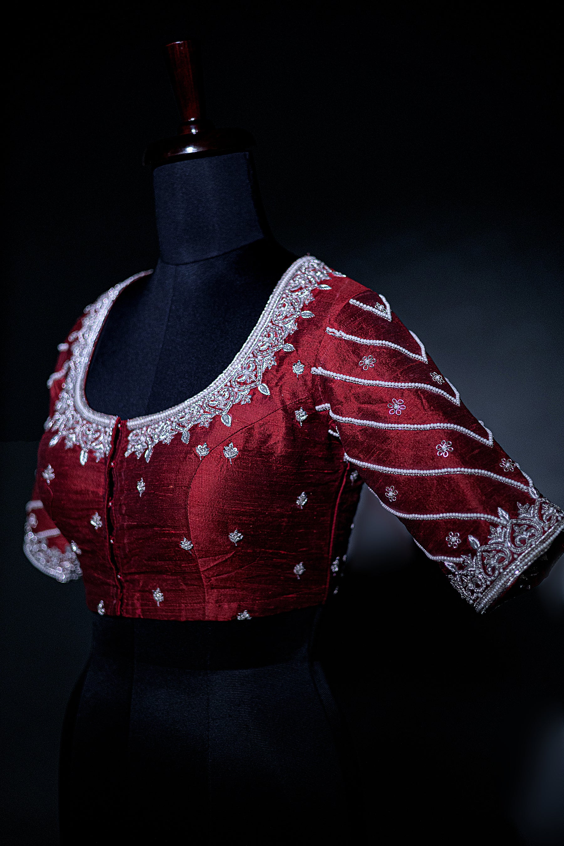 Raw Silk Zardosi Work