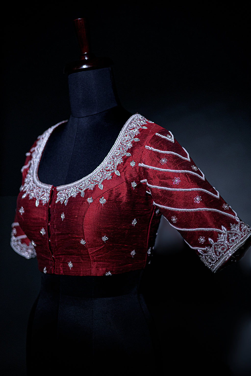 Raw Silk Zardosi Work