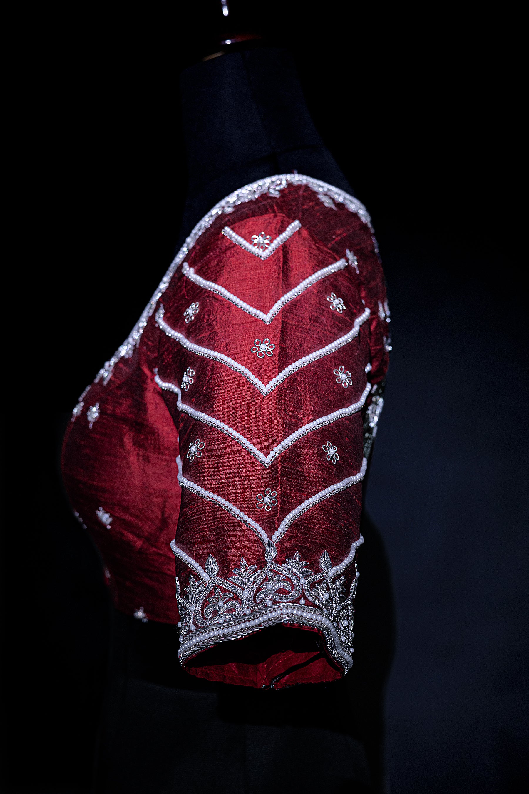 Raw Silk Zardosi Work