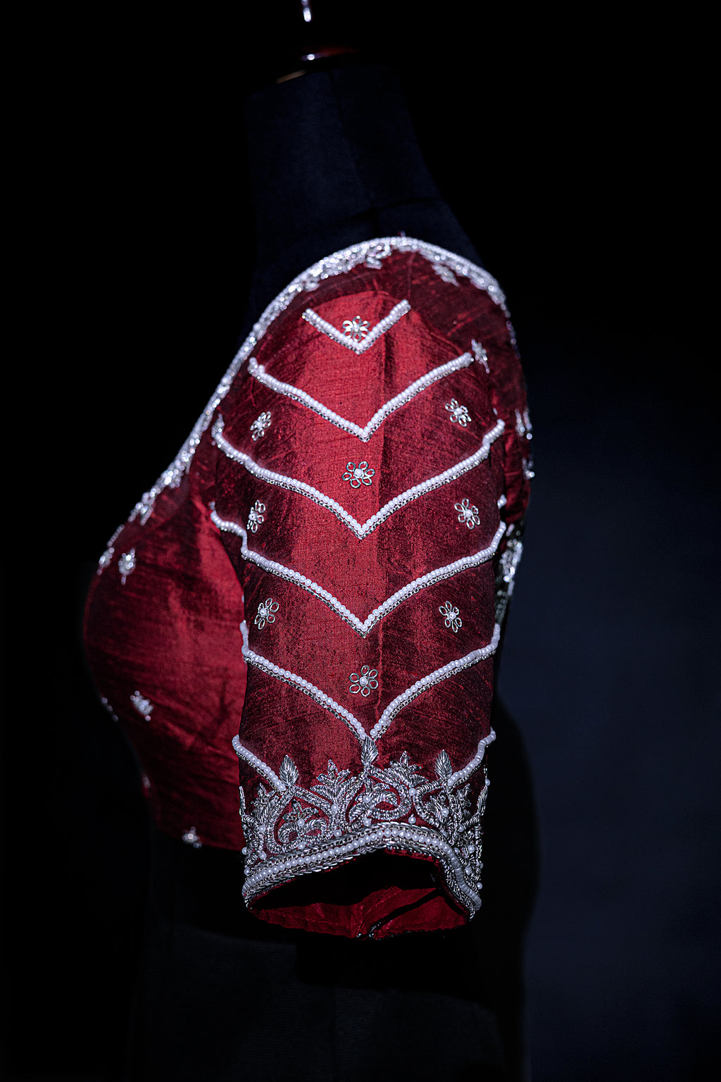 Raw Silk Zardosi Work