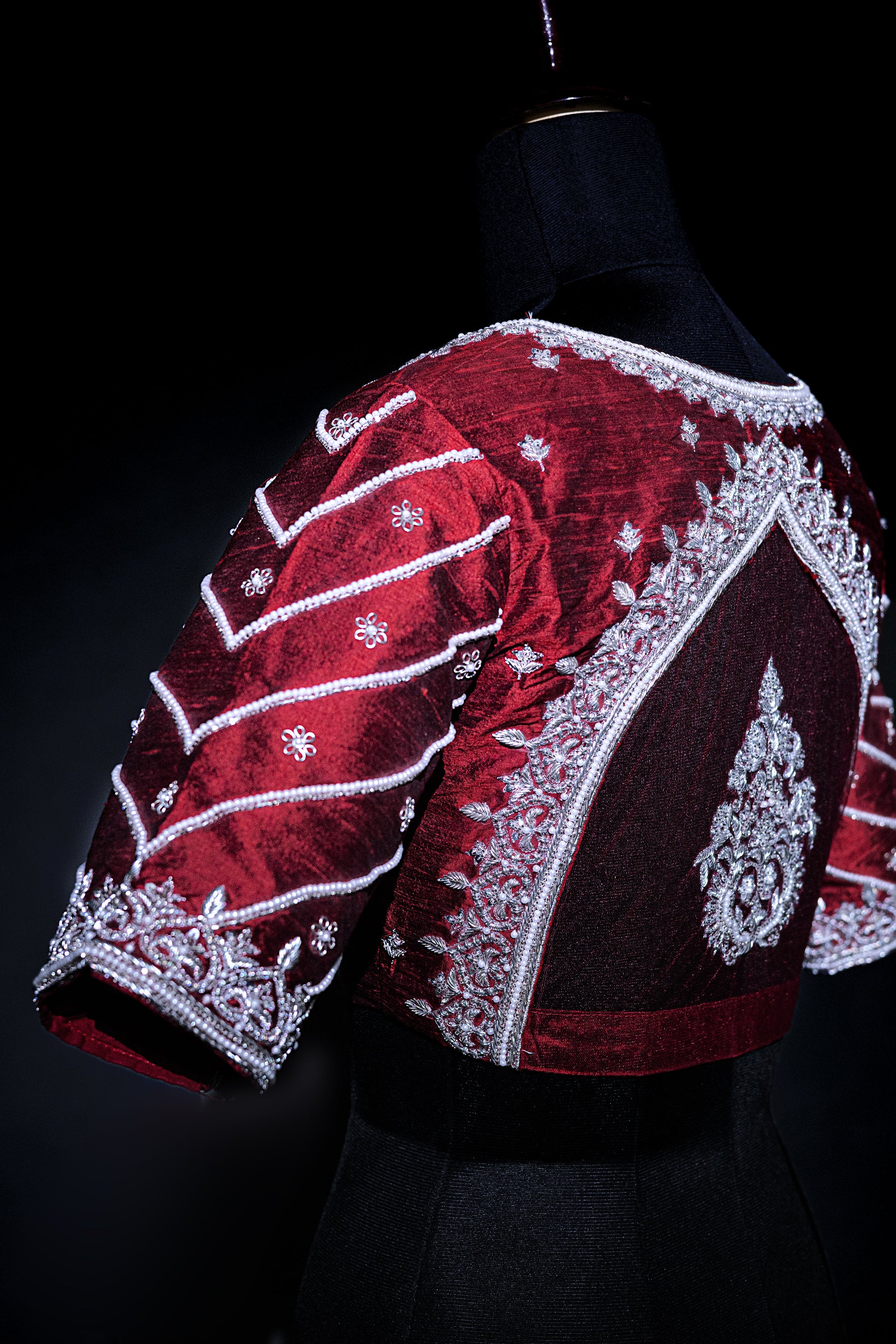 Raw Silk Zardosi Work