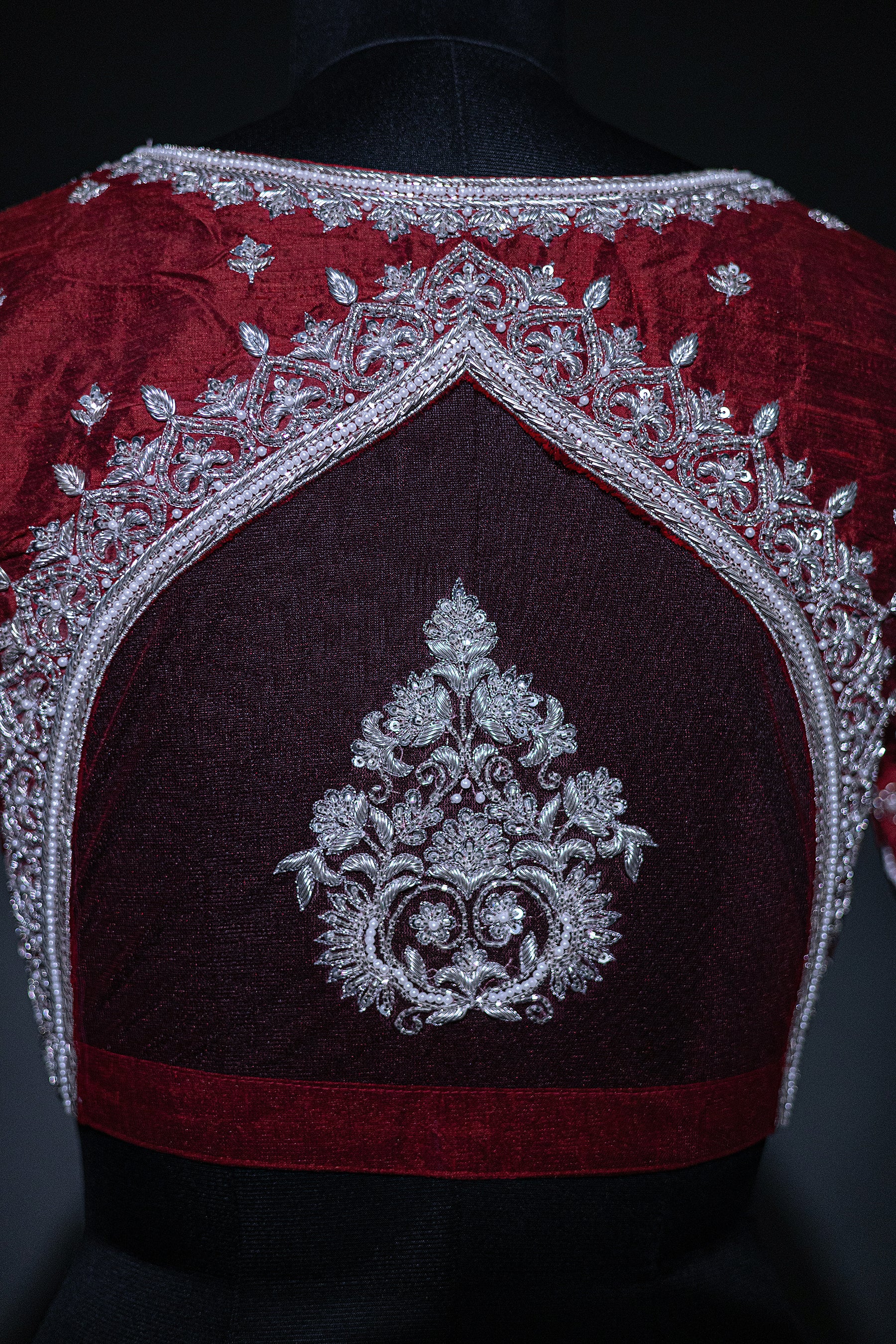 Raw Silk Zardosi Work