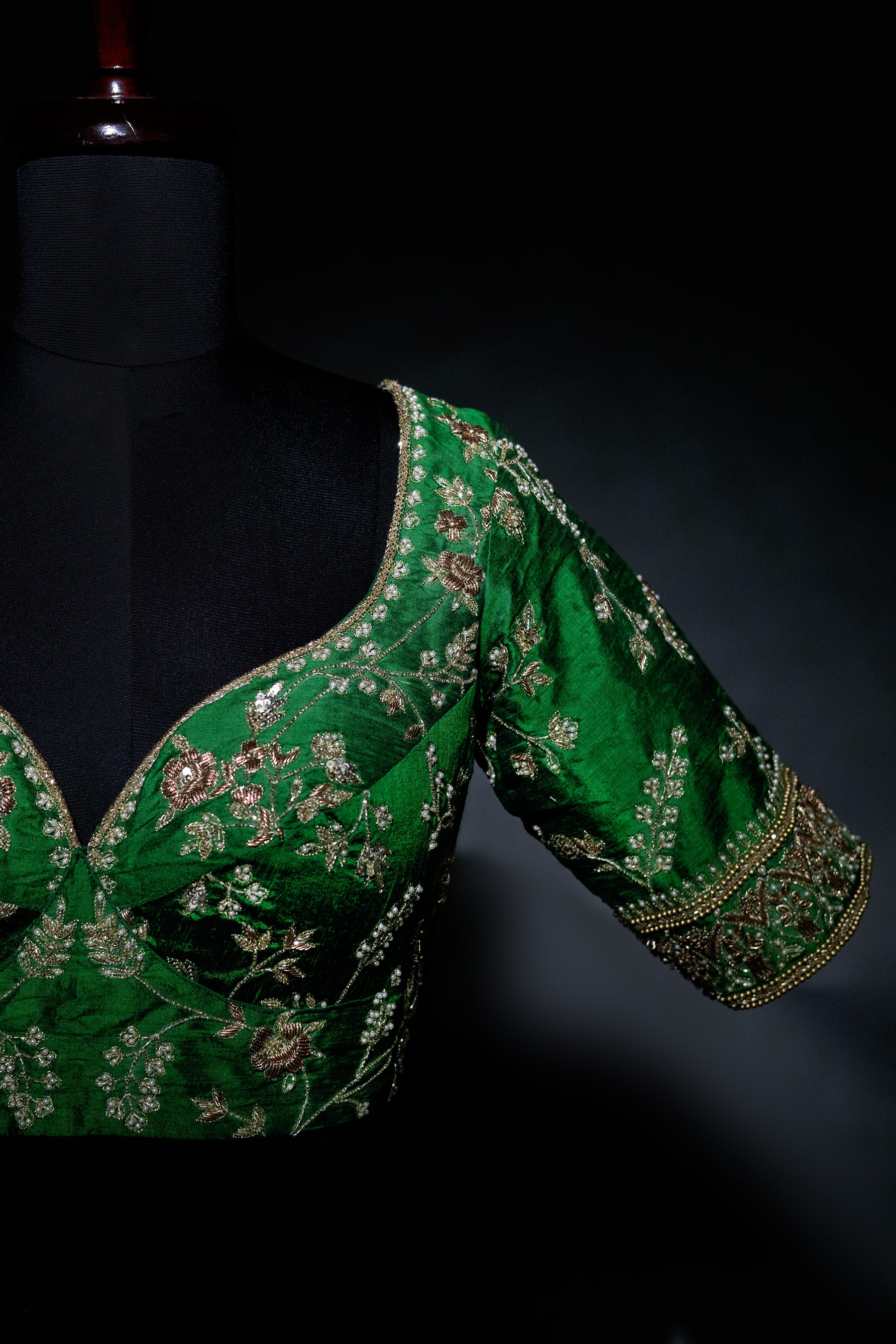 Raw Silk Zardosi Work